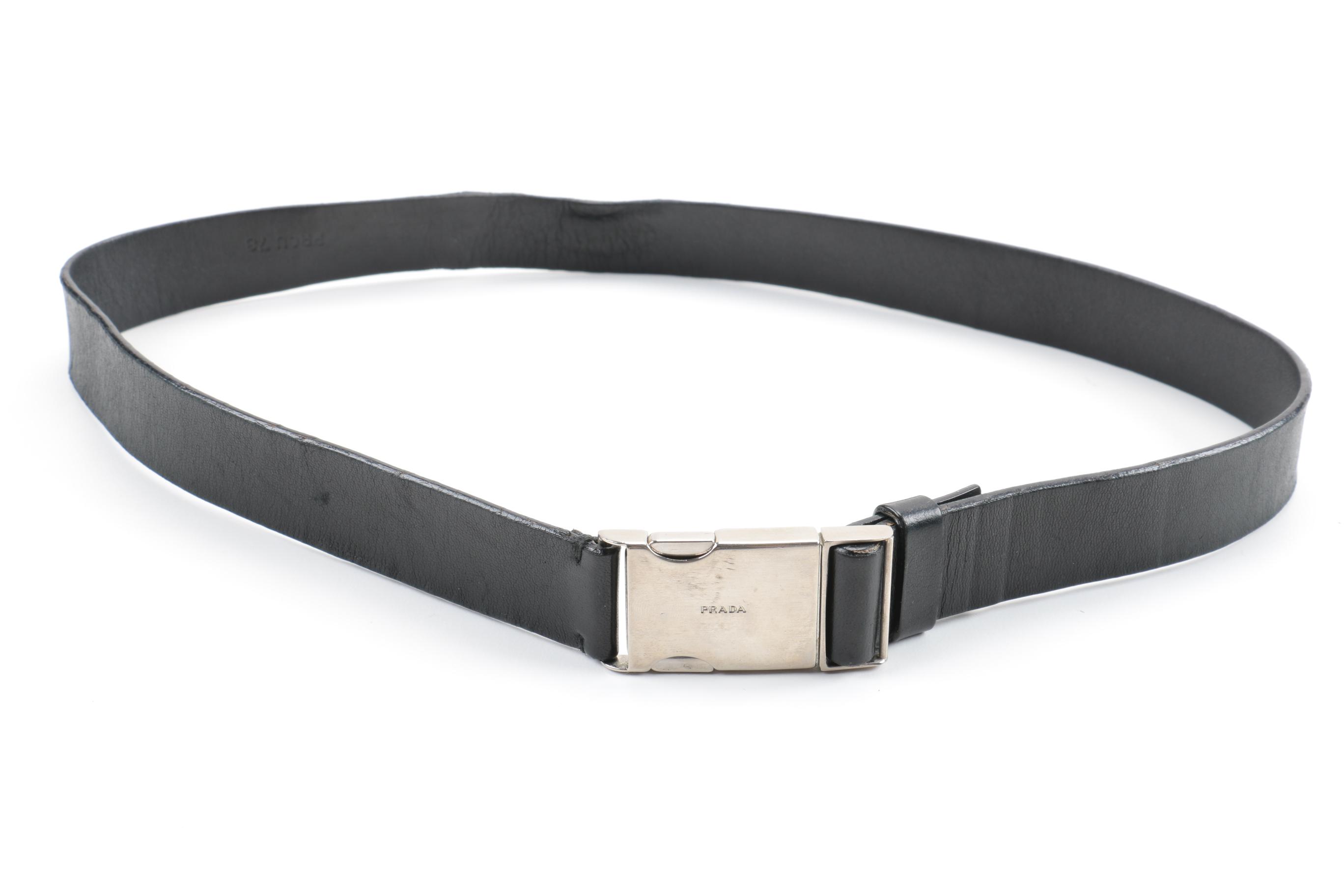 Prada and Gucci Leather Belts