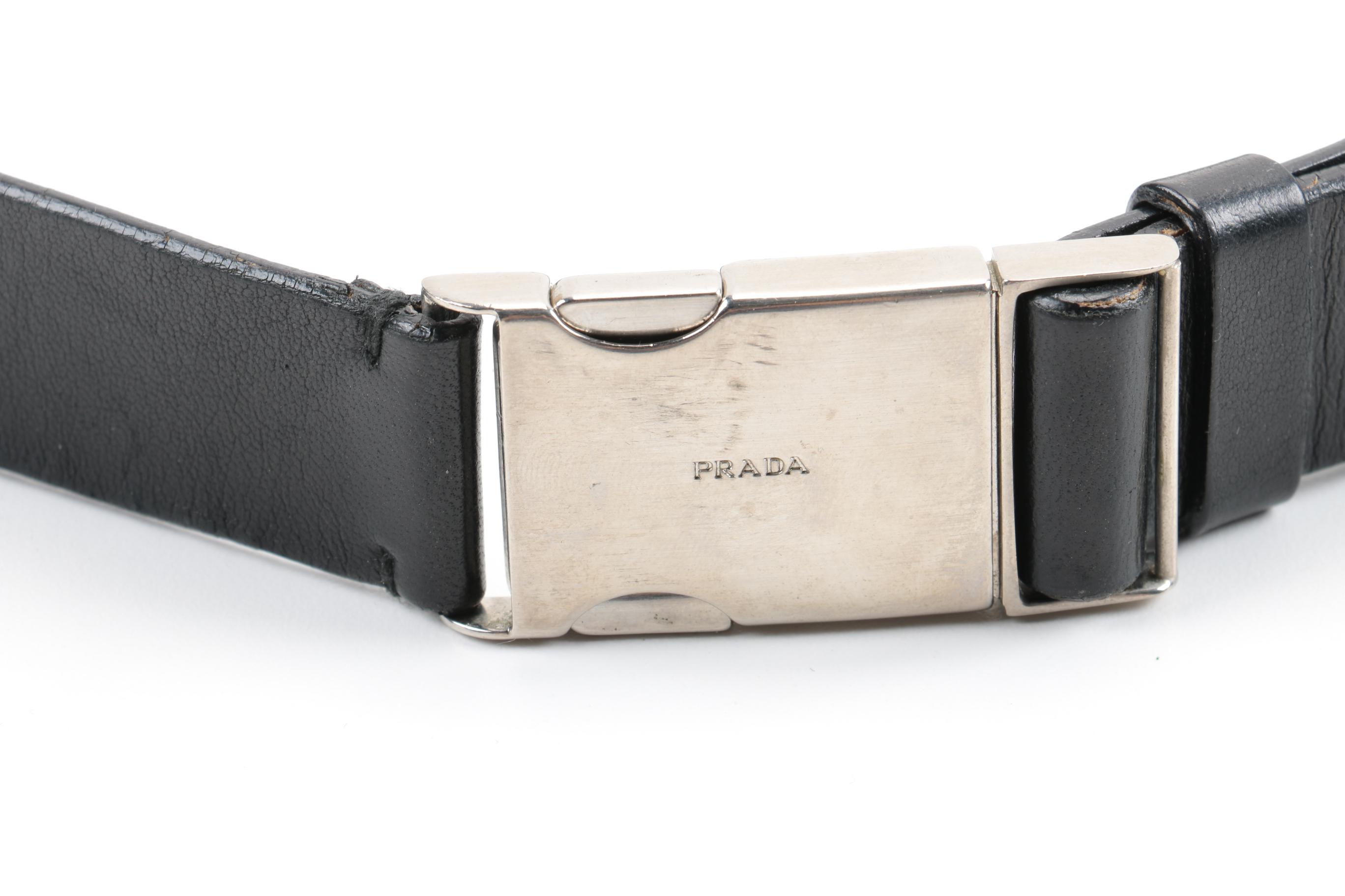 Prada and Gucci Leather Belts