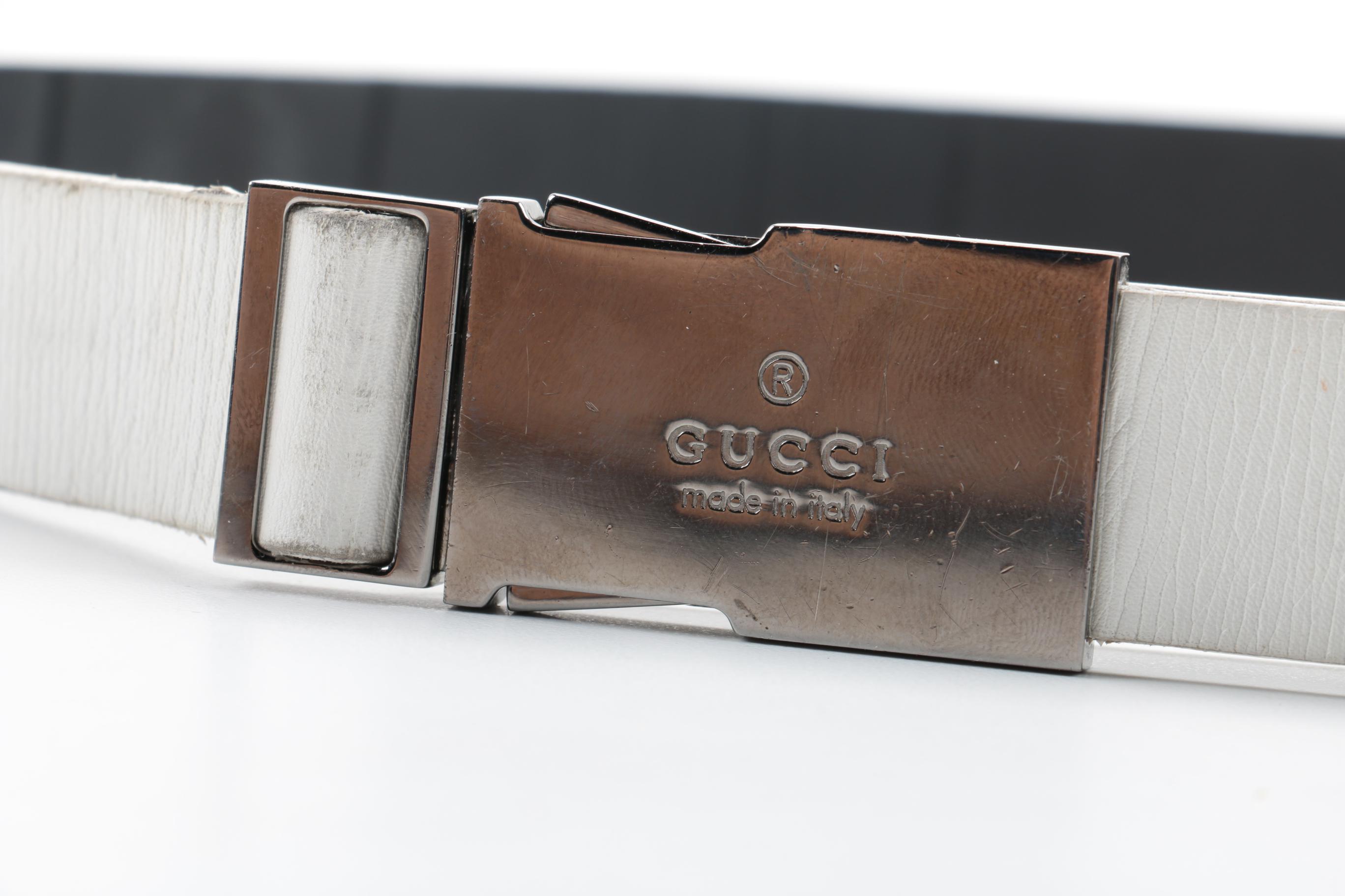 Prada and Gucci Leather Belts