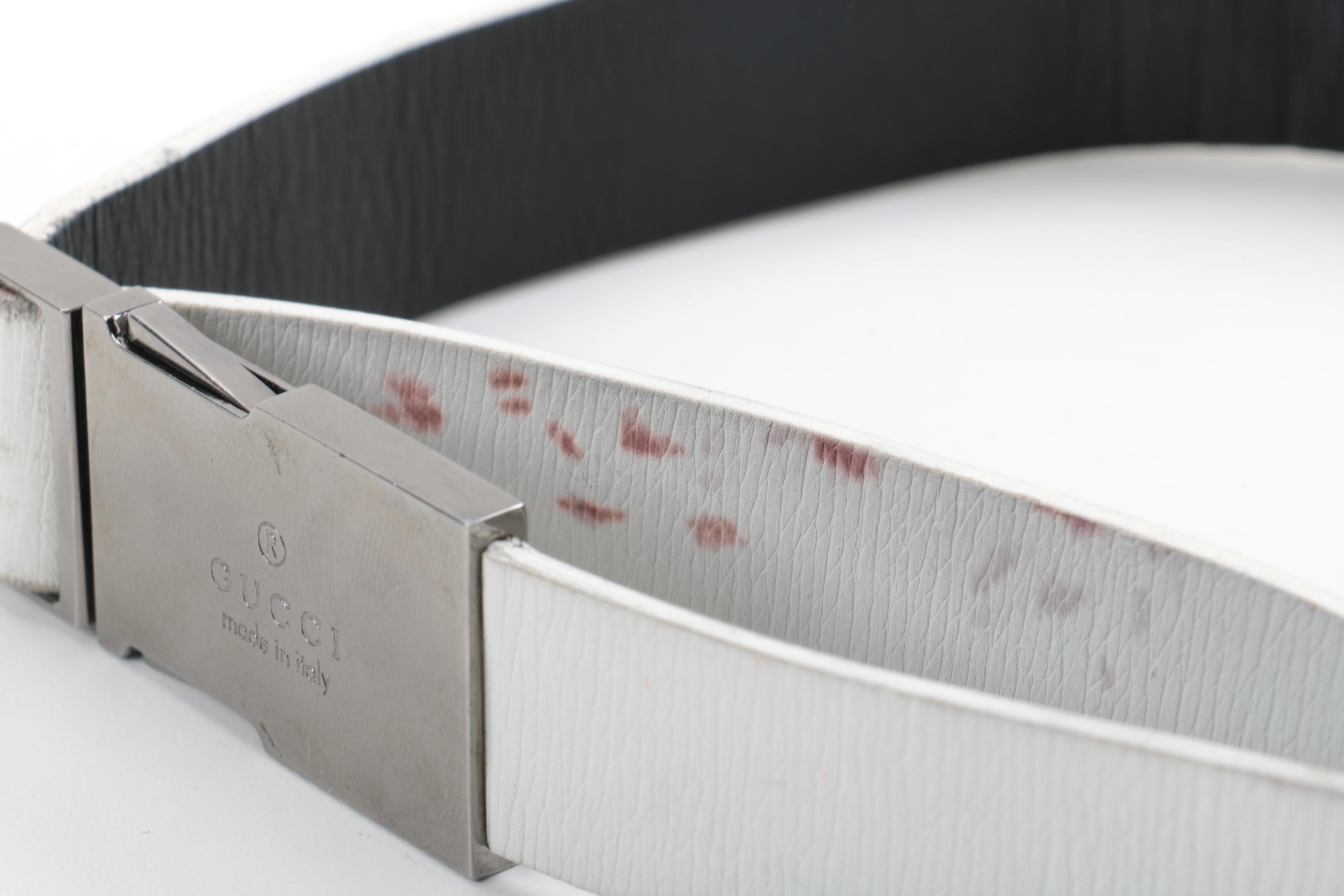 Prada and Gucci Leather Belts