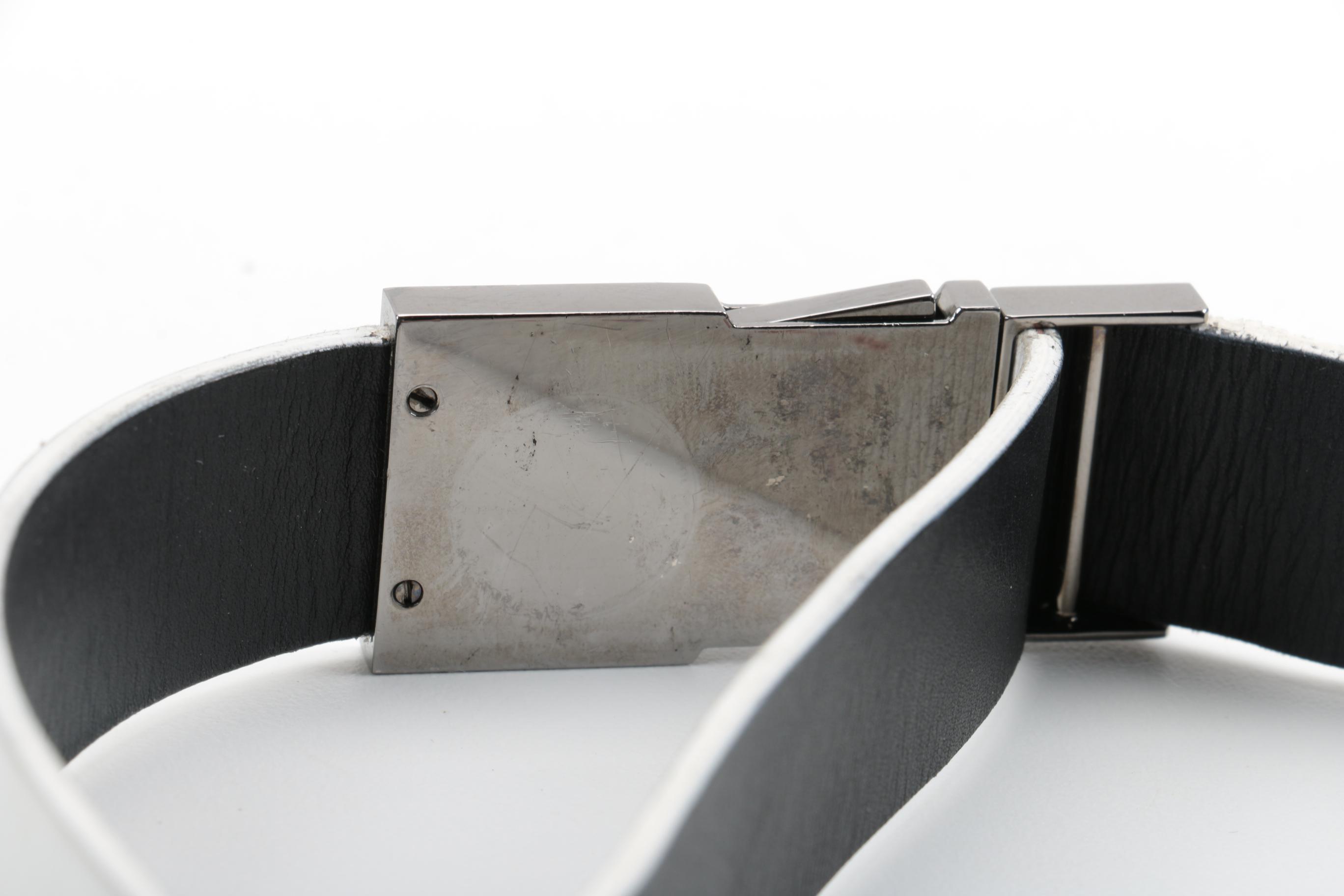 Prada and Gucci Leather Belts