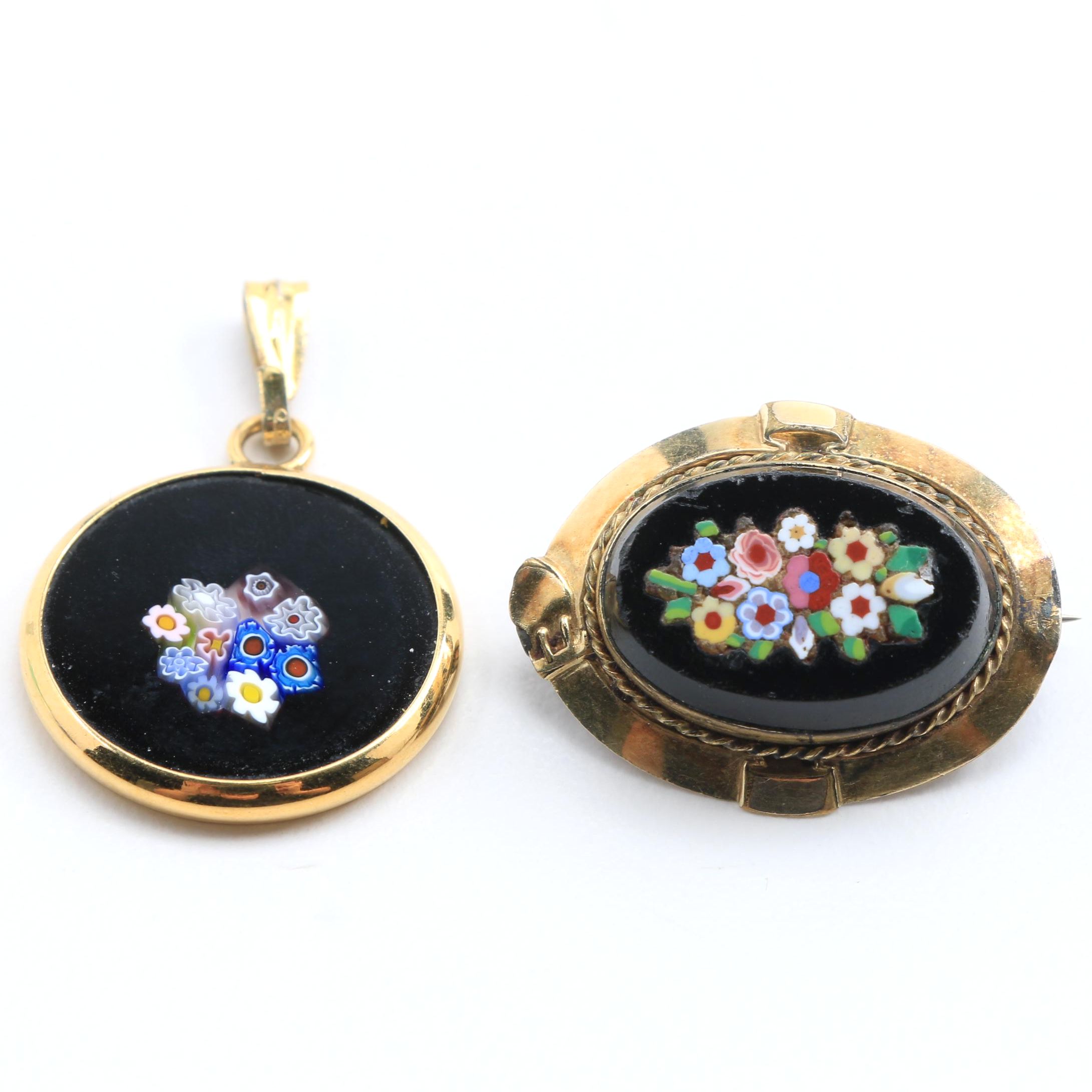 Two Italian Glass Jewelry Pieces