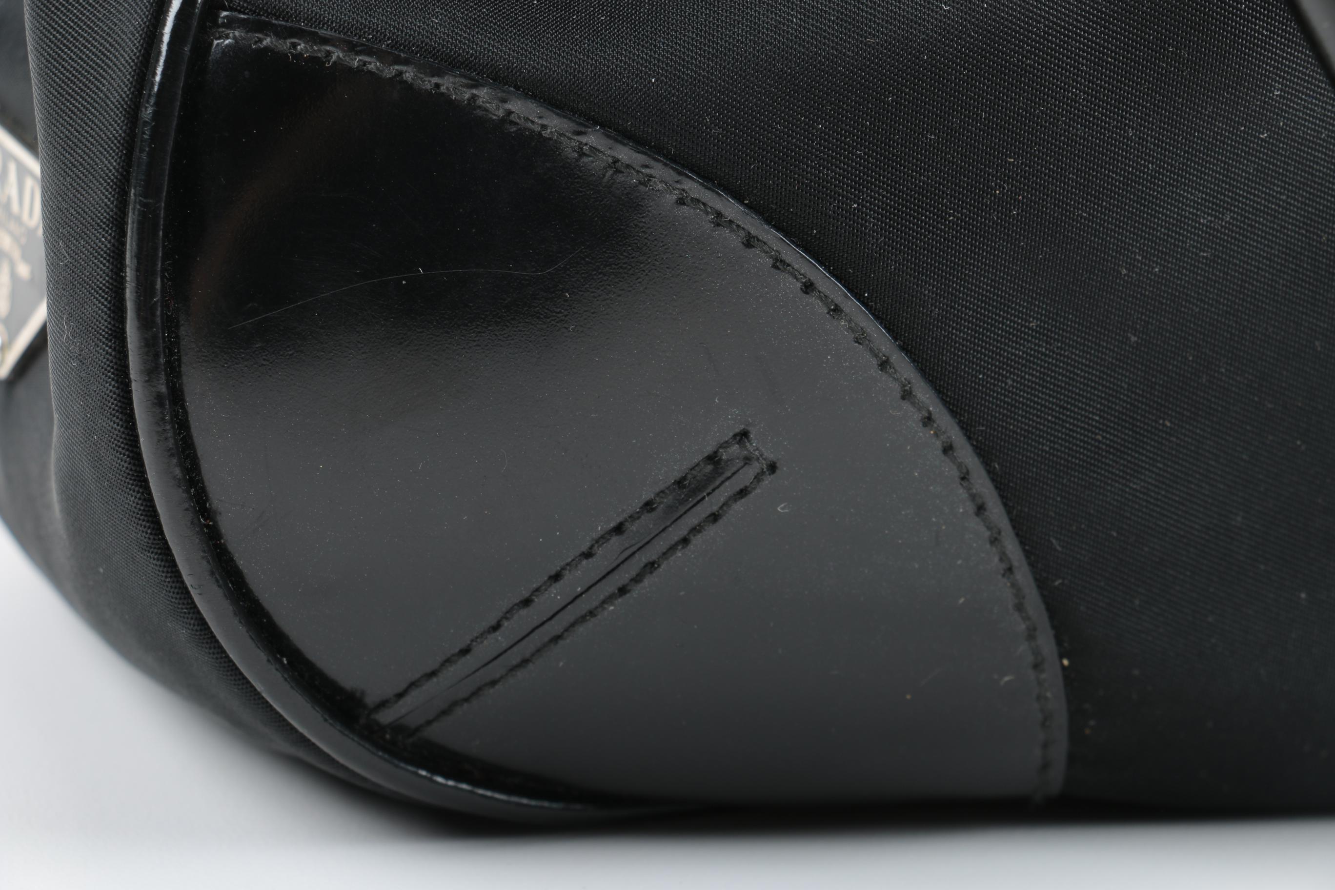 Prada Nylon and Leather Shoulder Bag