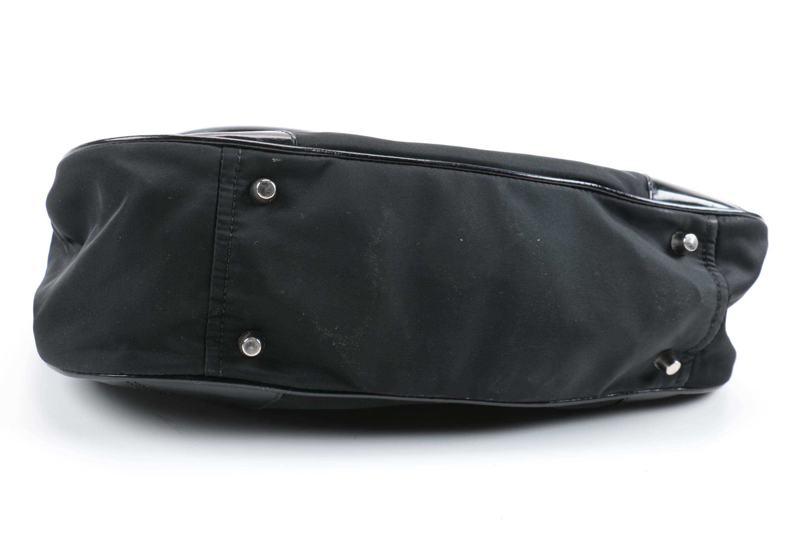 Prada Nylon and Leather Shoulder Bag