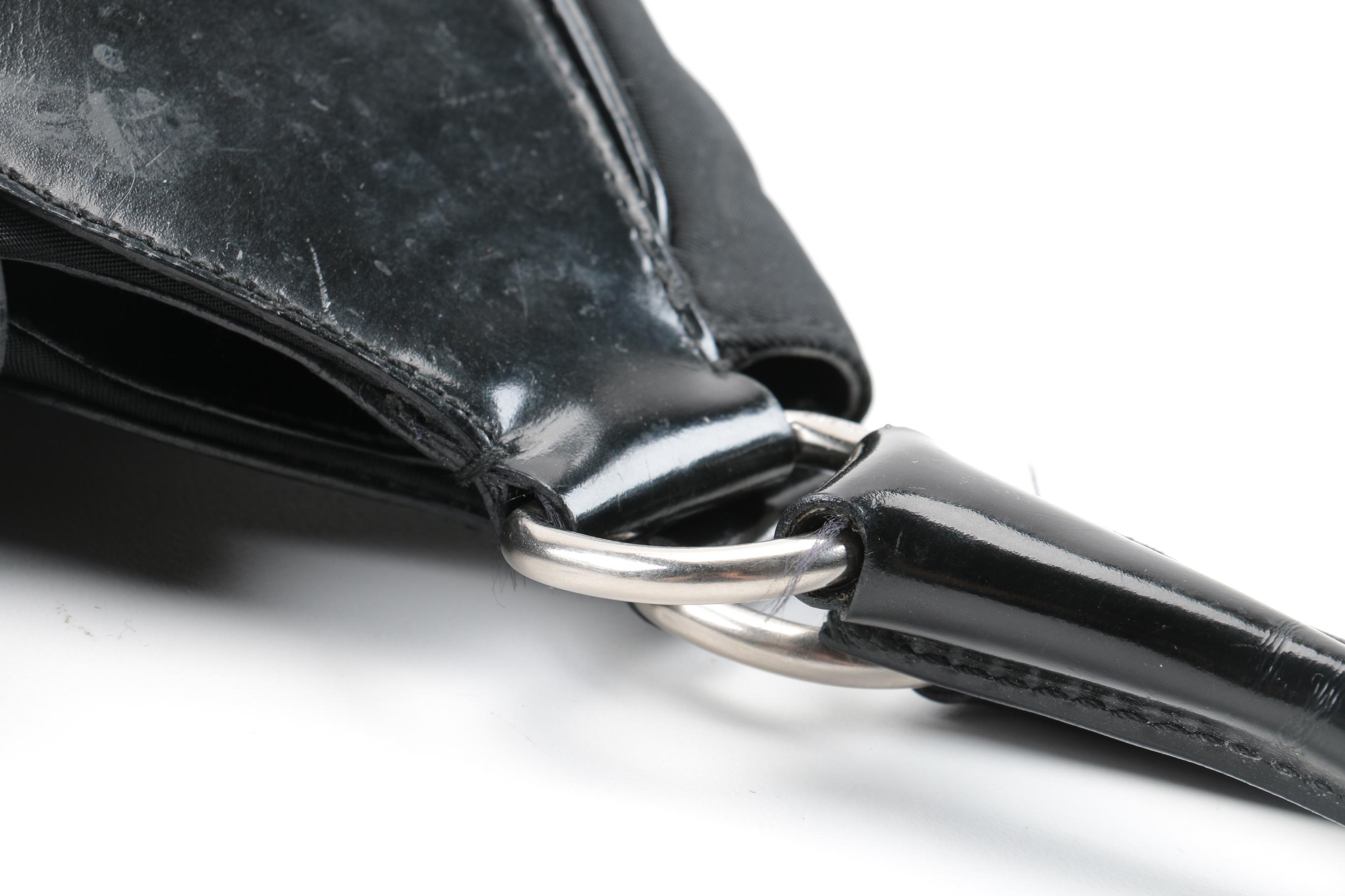 Prada Nylon and Leather Shoulder Bag