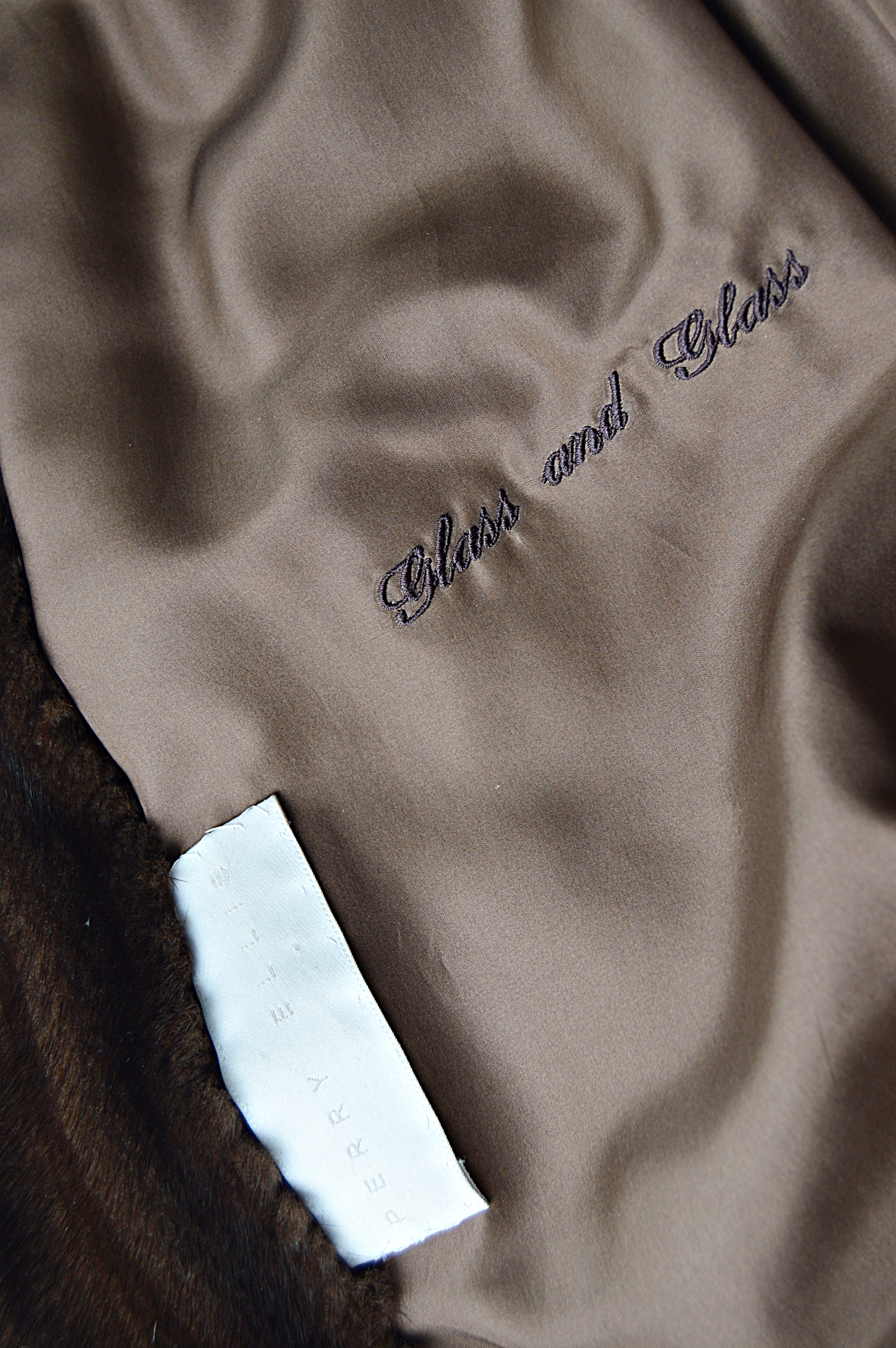 Kotsovos Perry Ellis Mahogany Mink Fur Coat