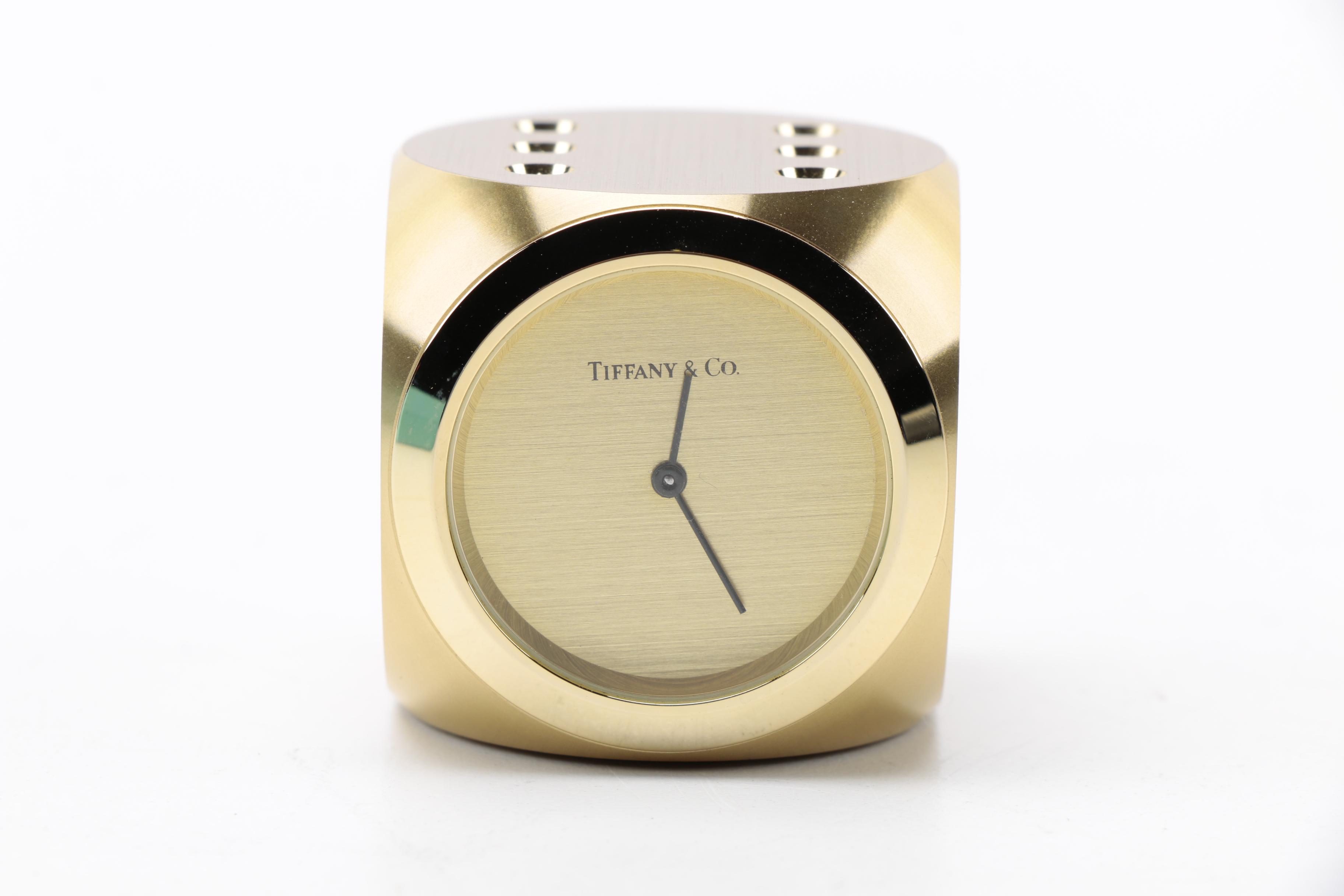 Tiffany Dore Bronze Dice Clock