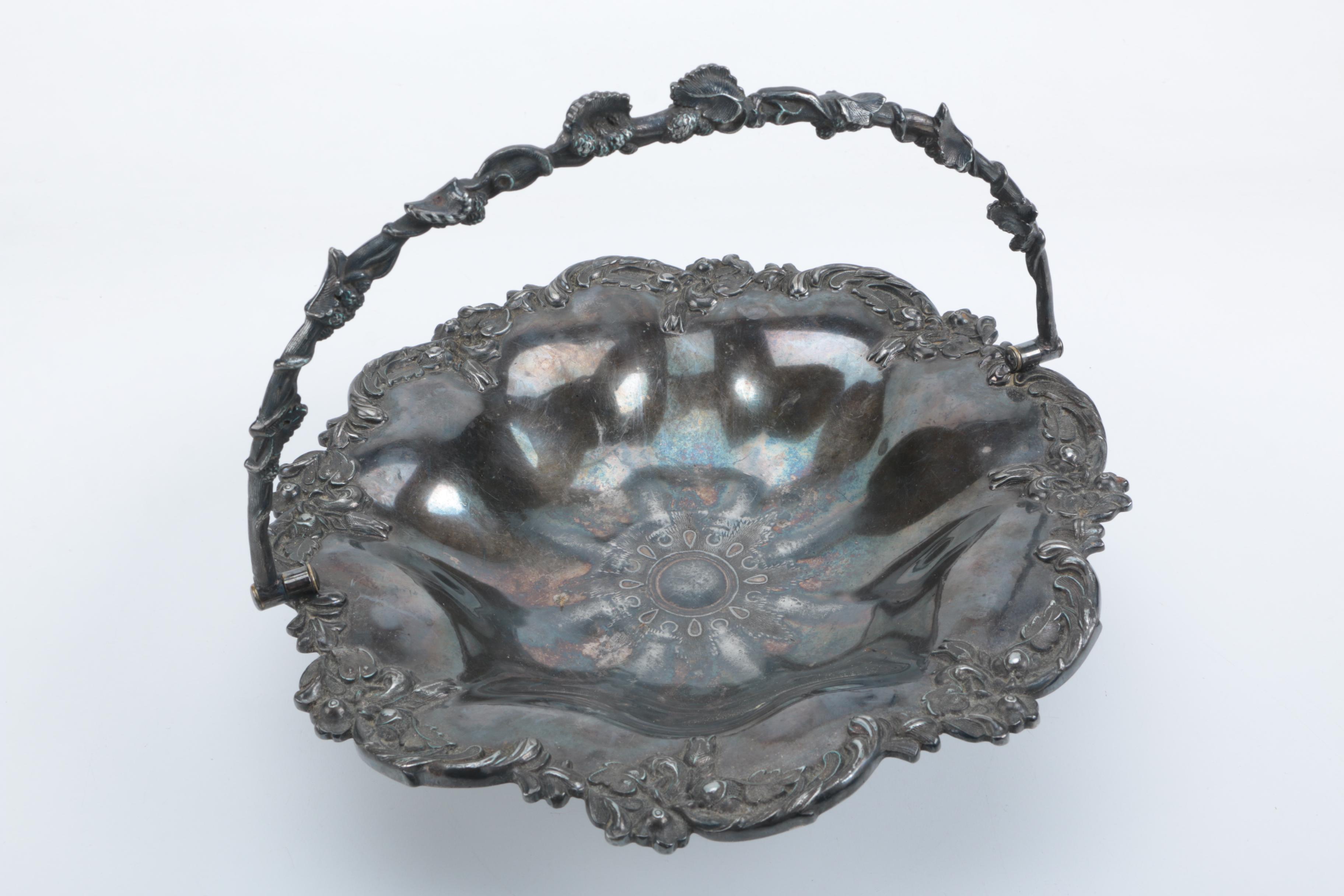 Meriden Britannia Co. Silver Plate Bride's Basket