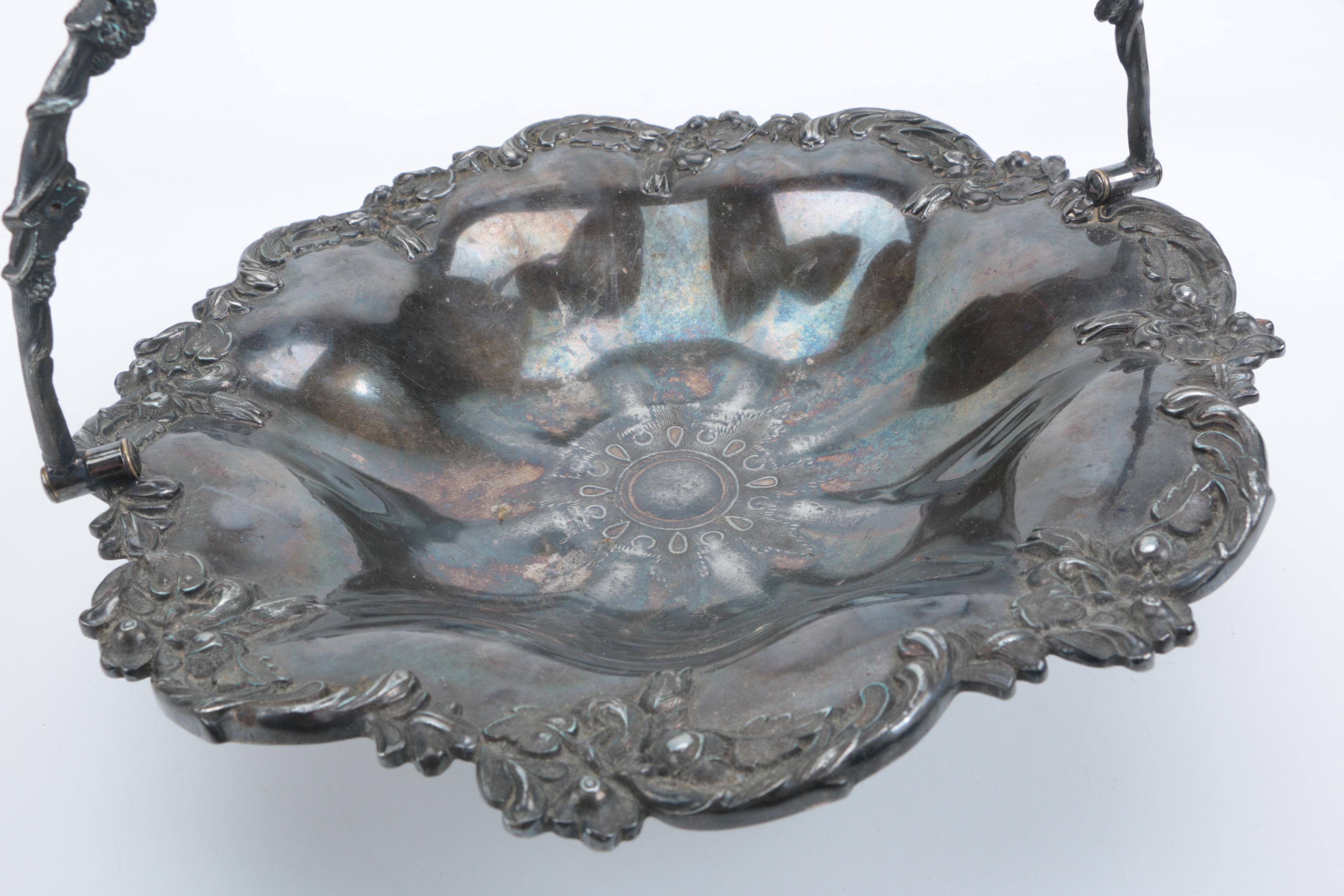 Meriden Britannia Co. Silver Plate Bride's Basket