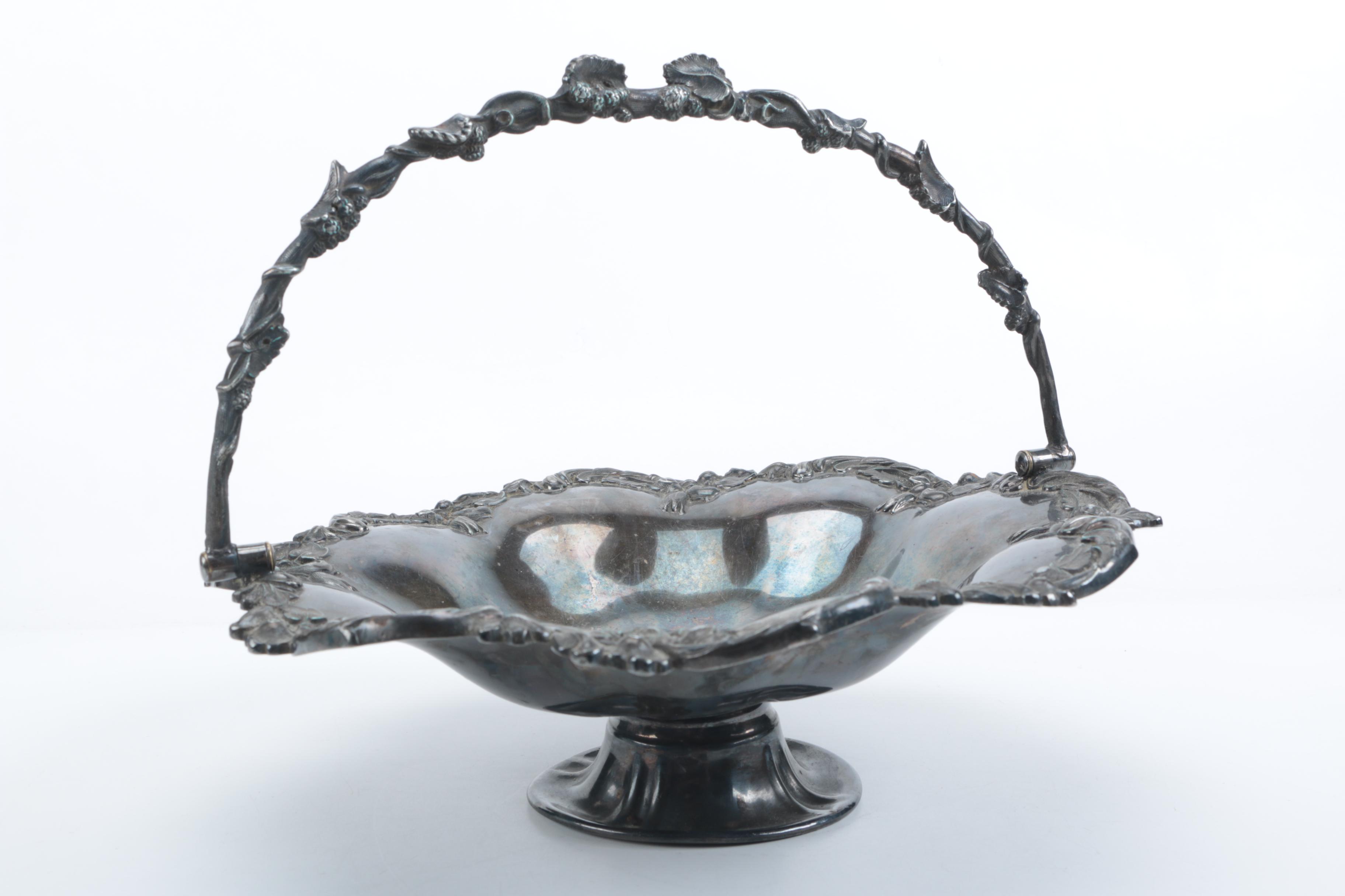 Meriden Britannia Co. Silver Plate Bride's Basket