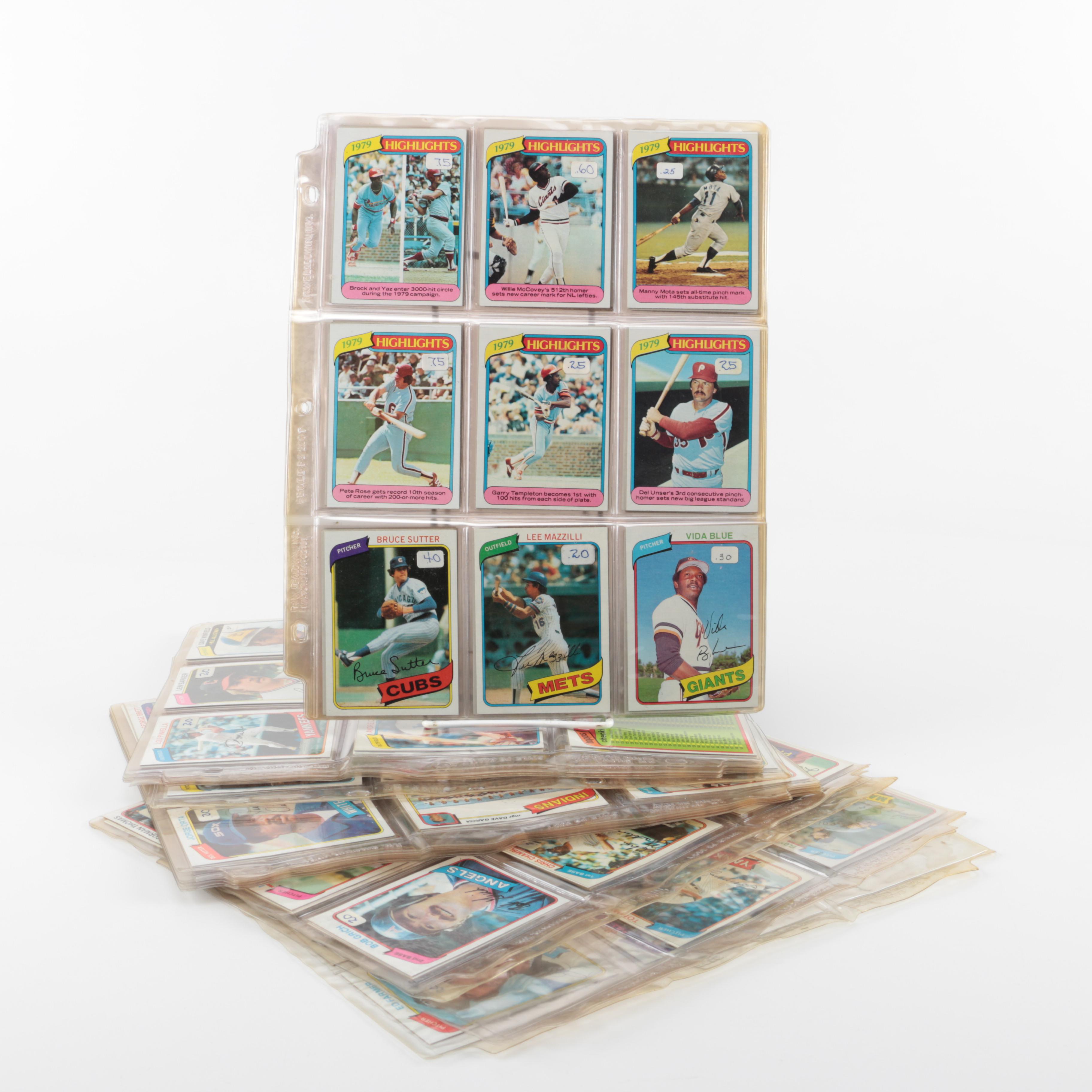 Collection of 1980 Topps Baseball Cards