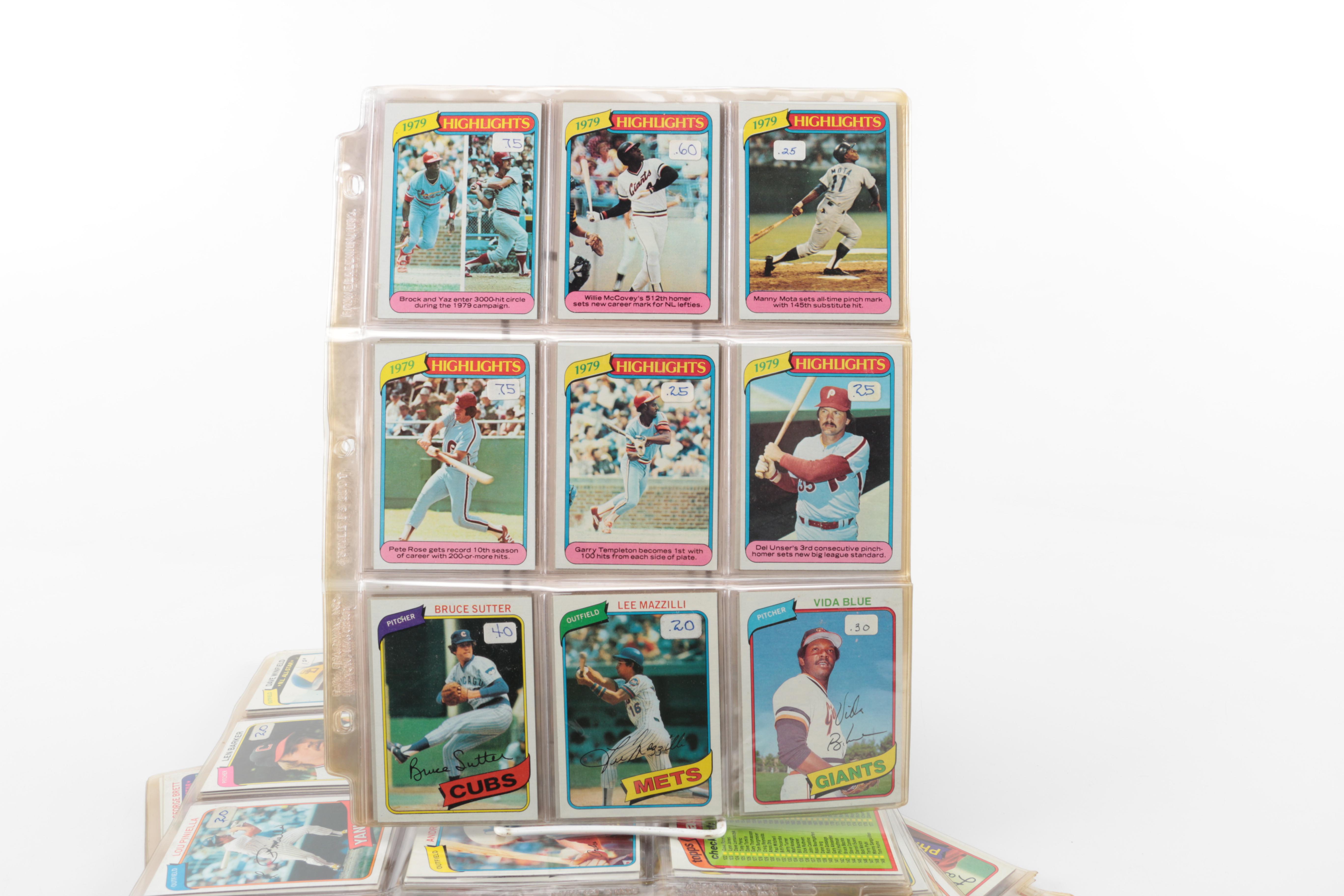 Collection of 1980 Topps Baseball Cards