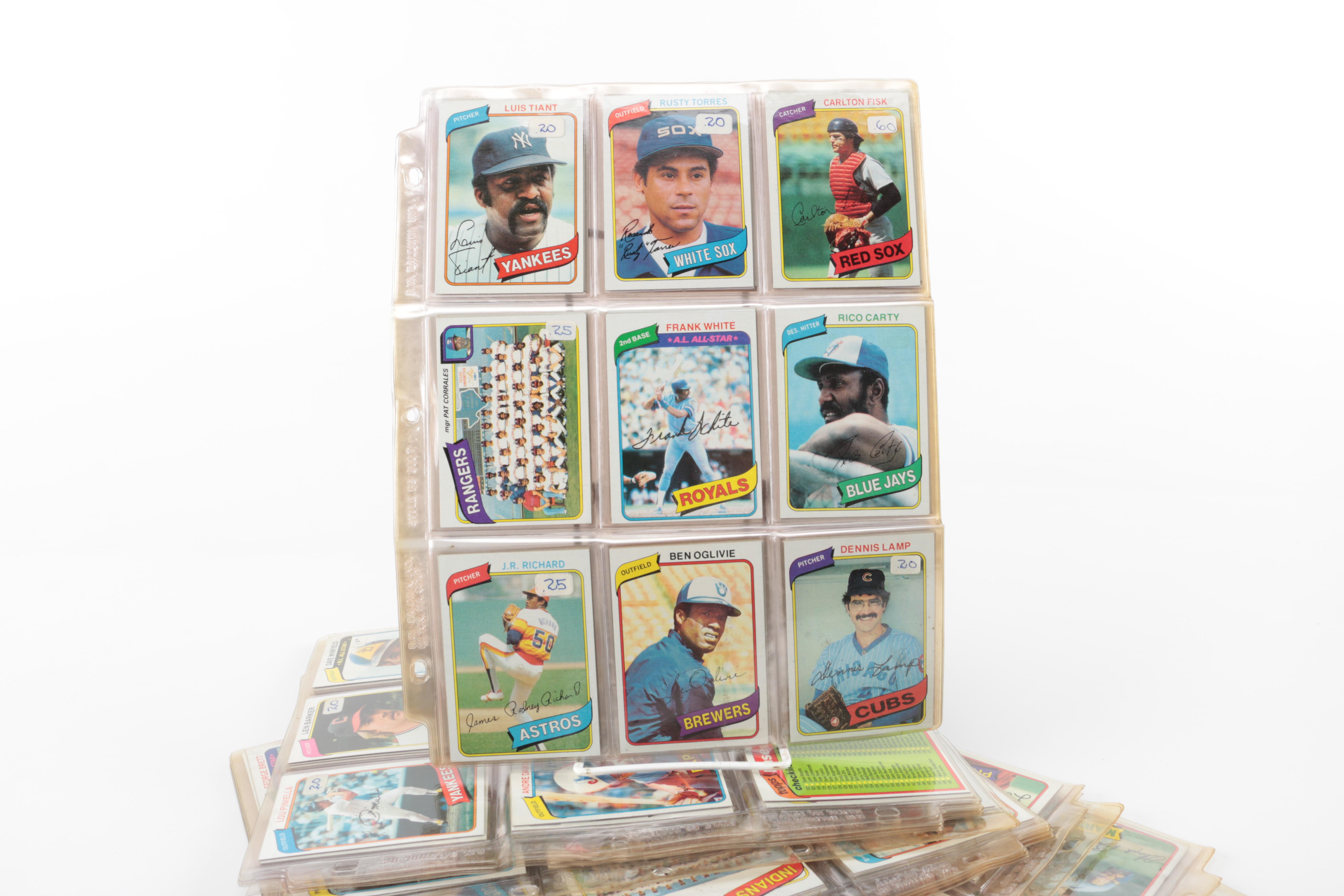 Collection of 1980 Topps Baseball Cards