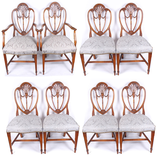 Vintage Hepplewhite Style Dining Chairs