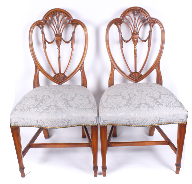 Vintage Hepplewhite Style Dining Chairs