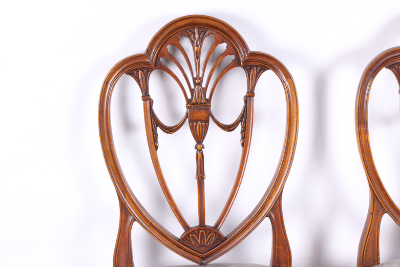 Vintage Hepplewhite Style Dining Chairs