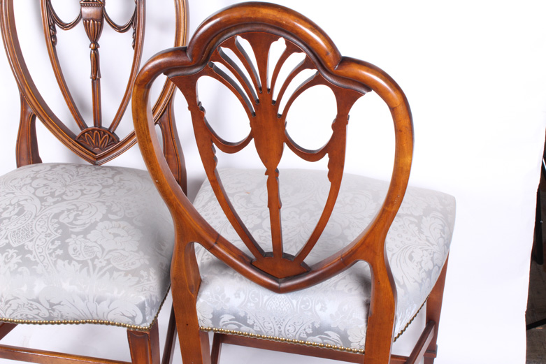 Vintage Hepplewhite Style Dining Chairs