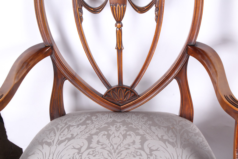 Vintage Hepplewhite Style Dining Chairs