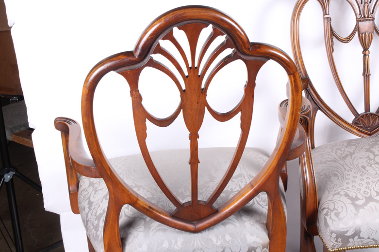 Vintage Hepplewhite Style Dining Chairs