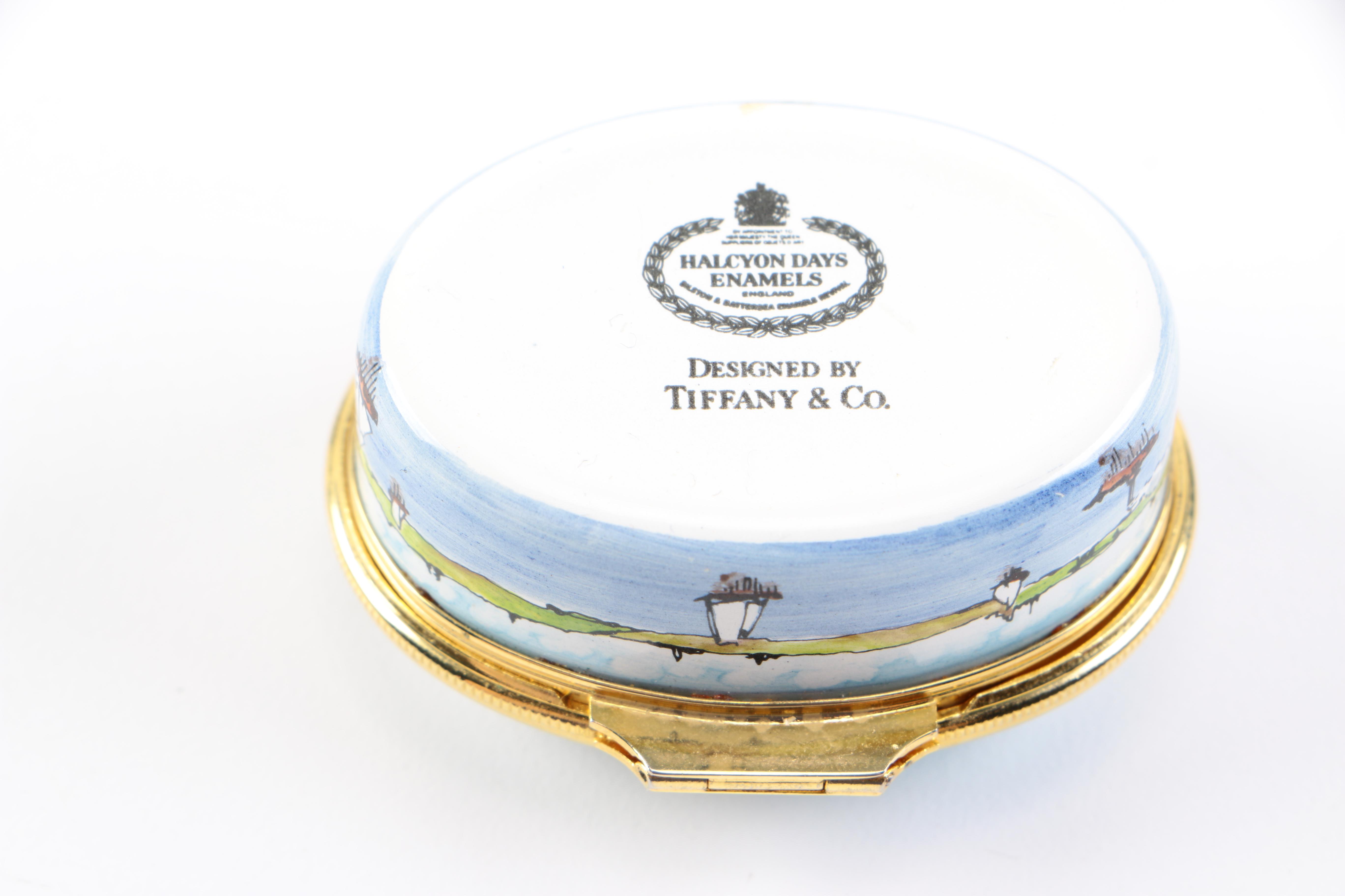 Halcyon Days Enamels "Brooklyn Bridge" Trinket Box Designed by Tiffany & Co.