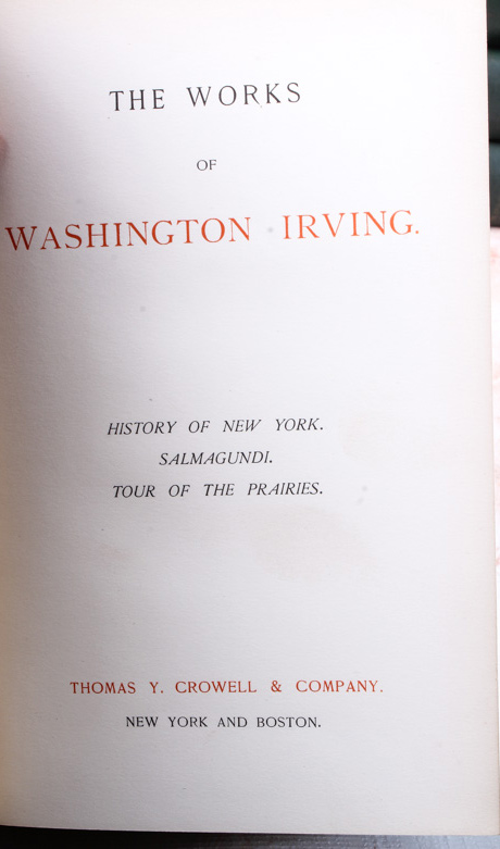 Ten-Volume Collection of "The Works of Washington Irving"
