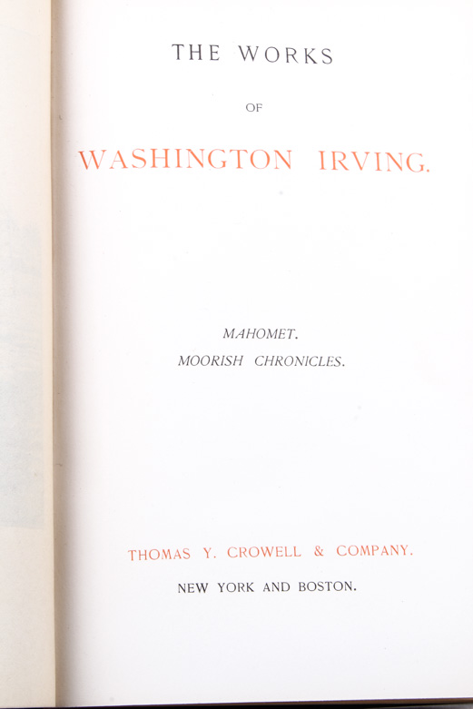 Ten-Volume Collection of "The Works of Washington Irving"