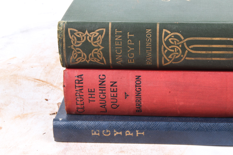 Vintage Books with an Egyptian Theme