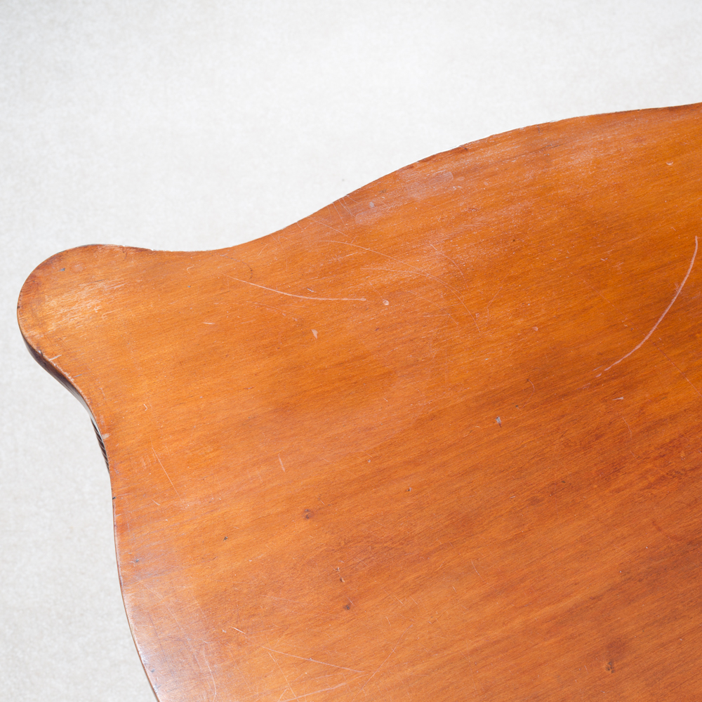 Vintage Colonial Style Tiger Oak Accent Table