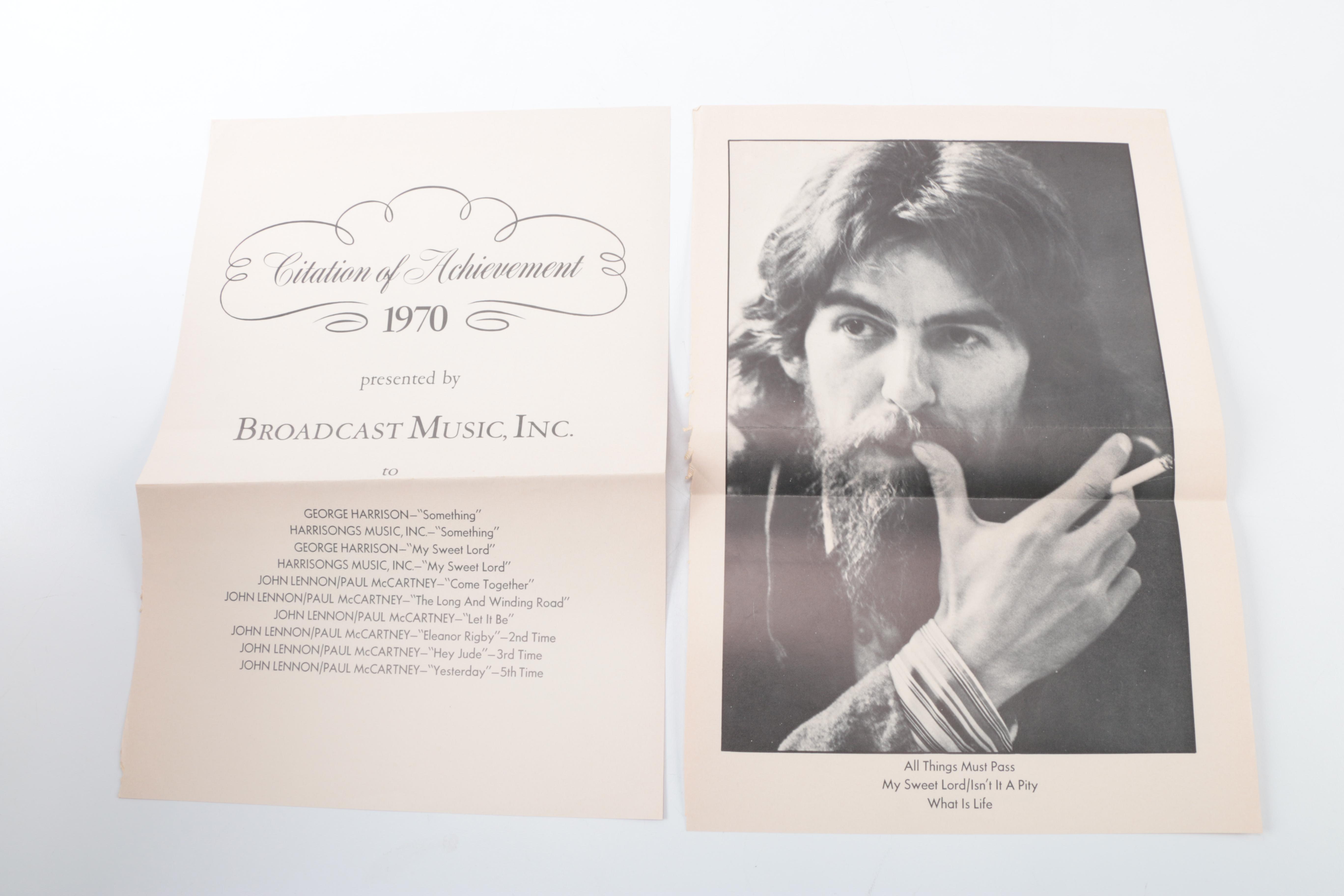 Vintage Beatles "A Hard Day's Night" Press Release Packet