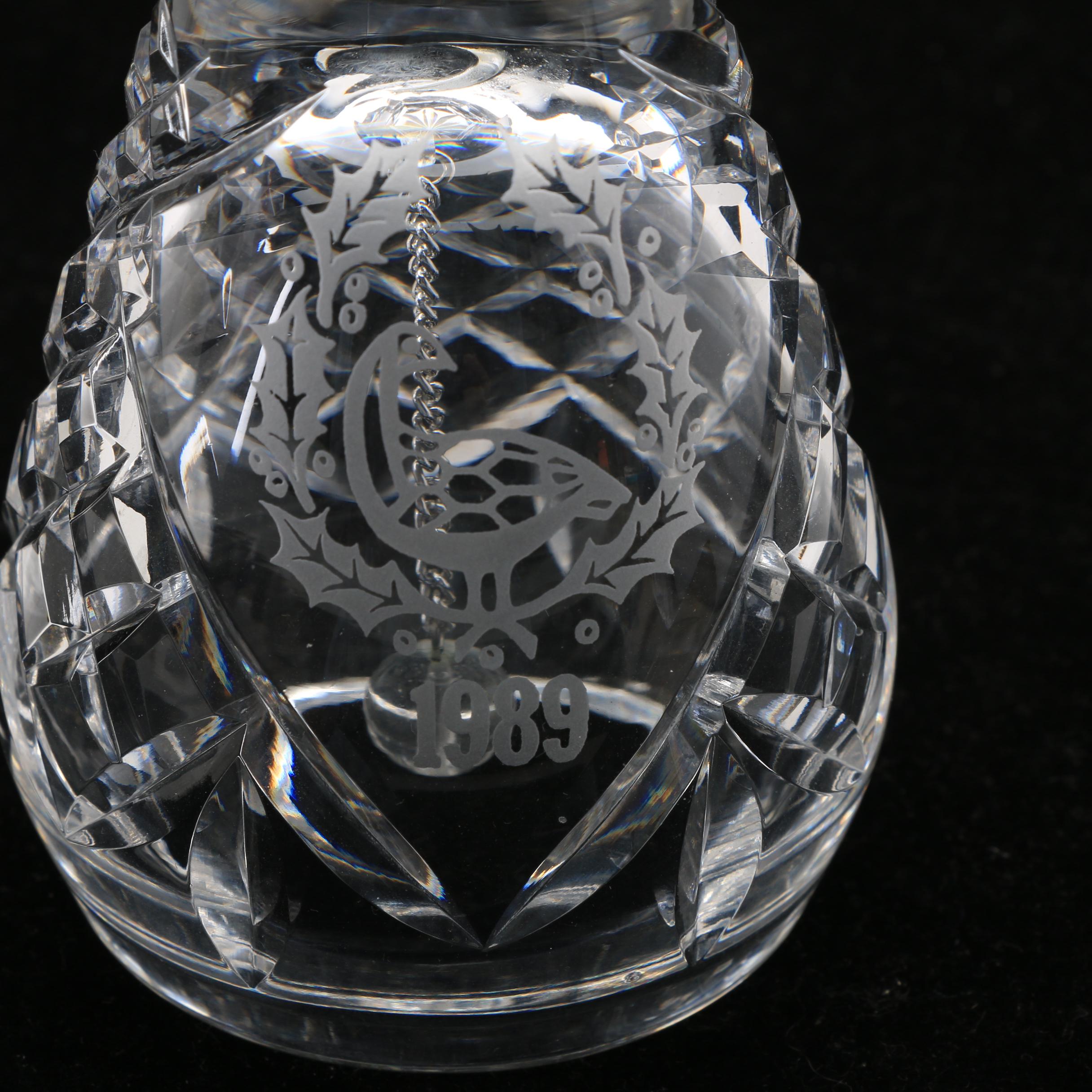 Waterford Compote, Claret Glasses, Tiny Honey Pot, and Bell