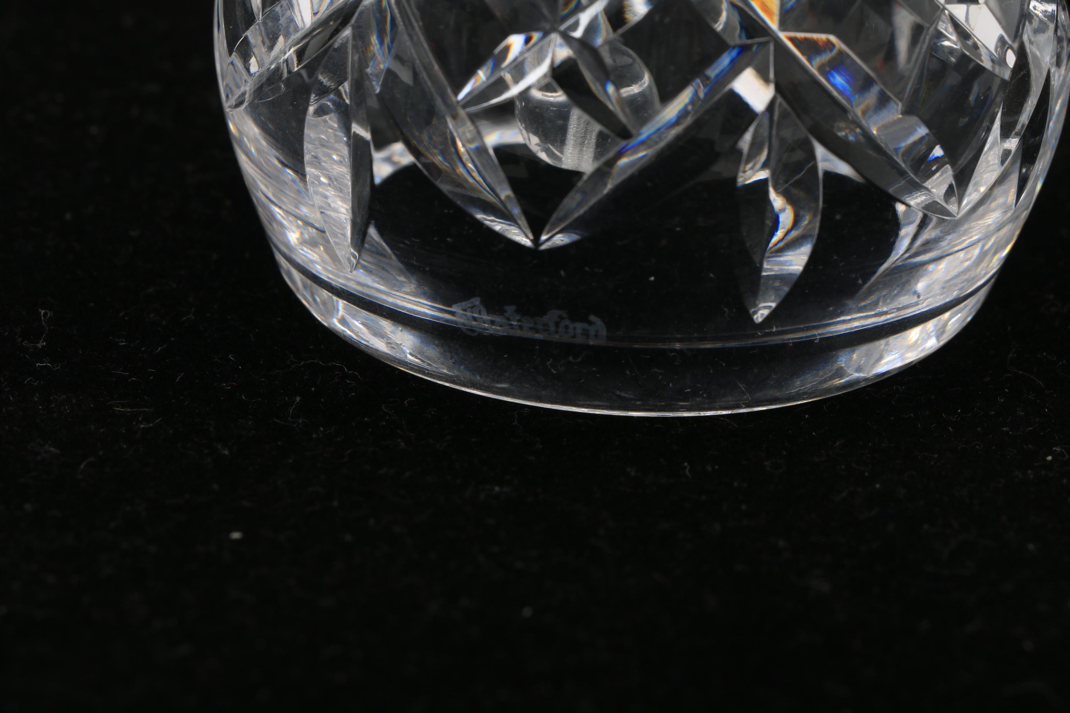 Waterford Compote, Claret Glasses, Tiny Honey Pot, and Bell