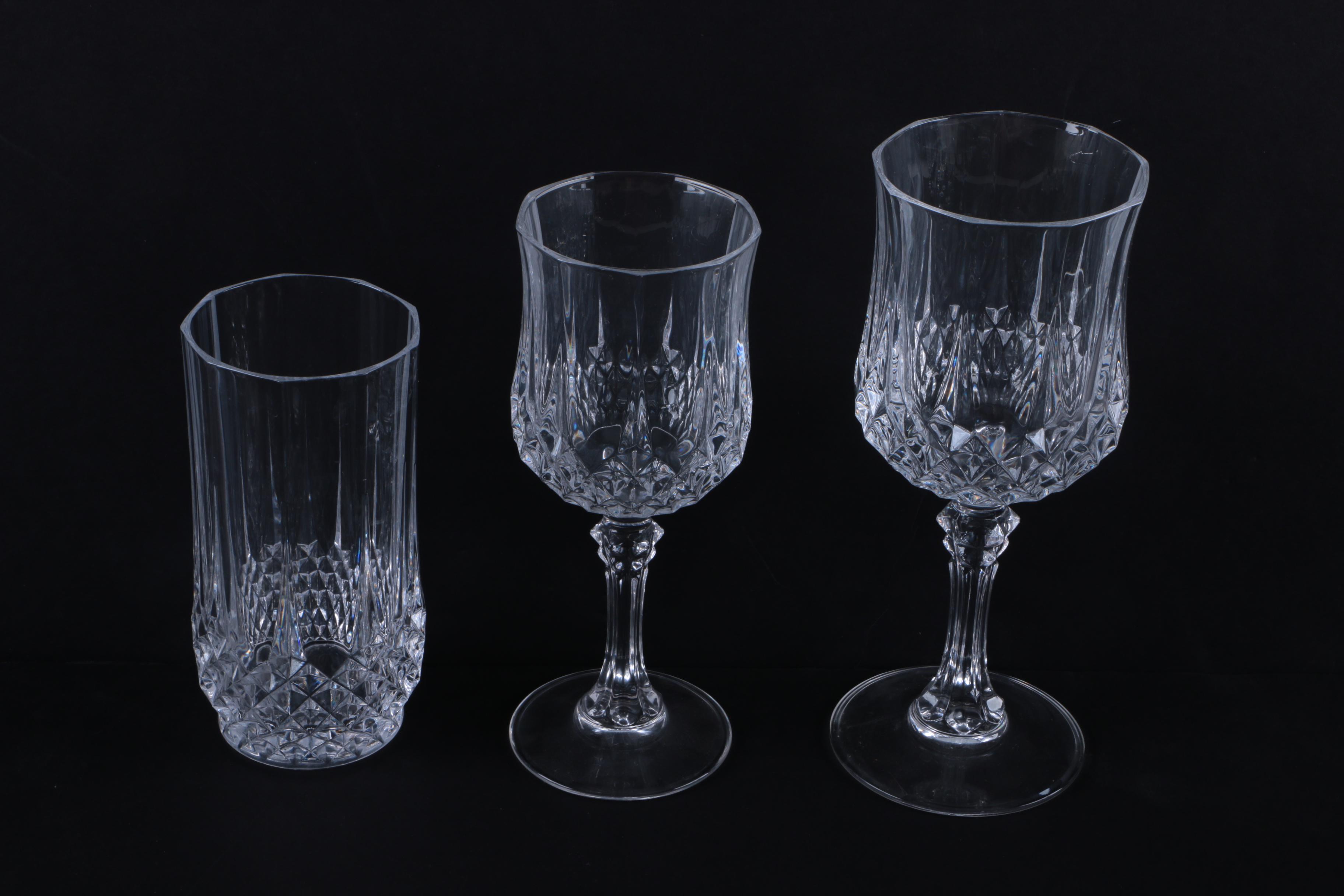 Cristal D’Arques-Durand "Longchamp" Barware and Stemware