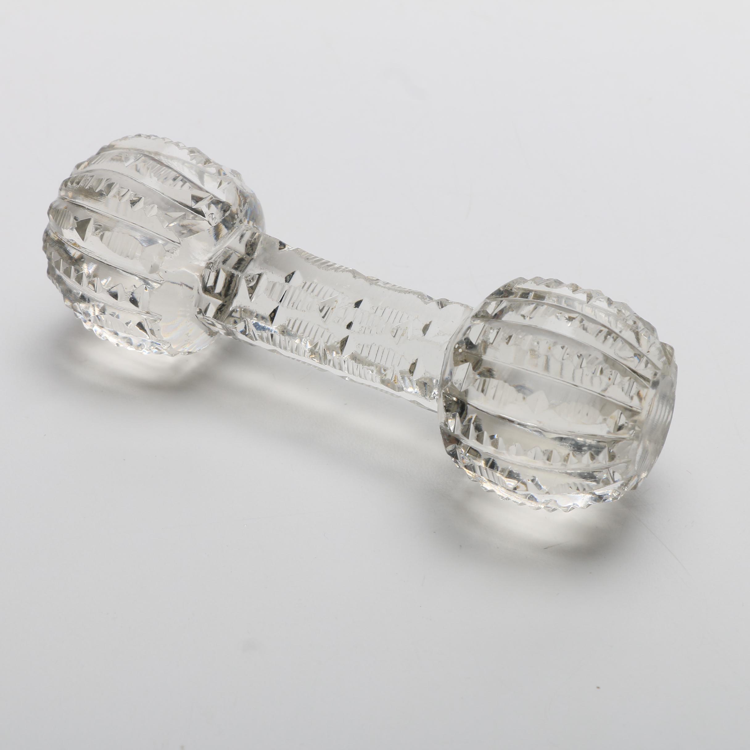 Crystal and Glass Knife Rests with Sterling Accent