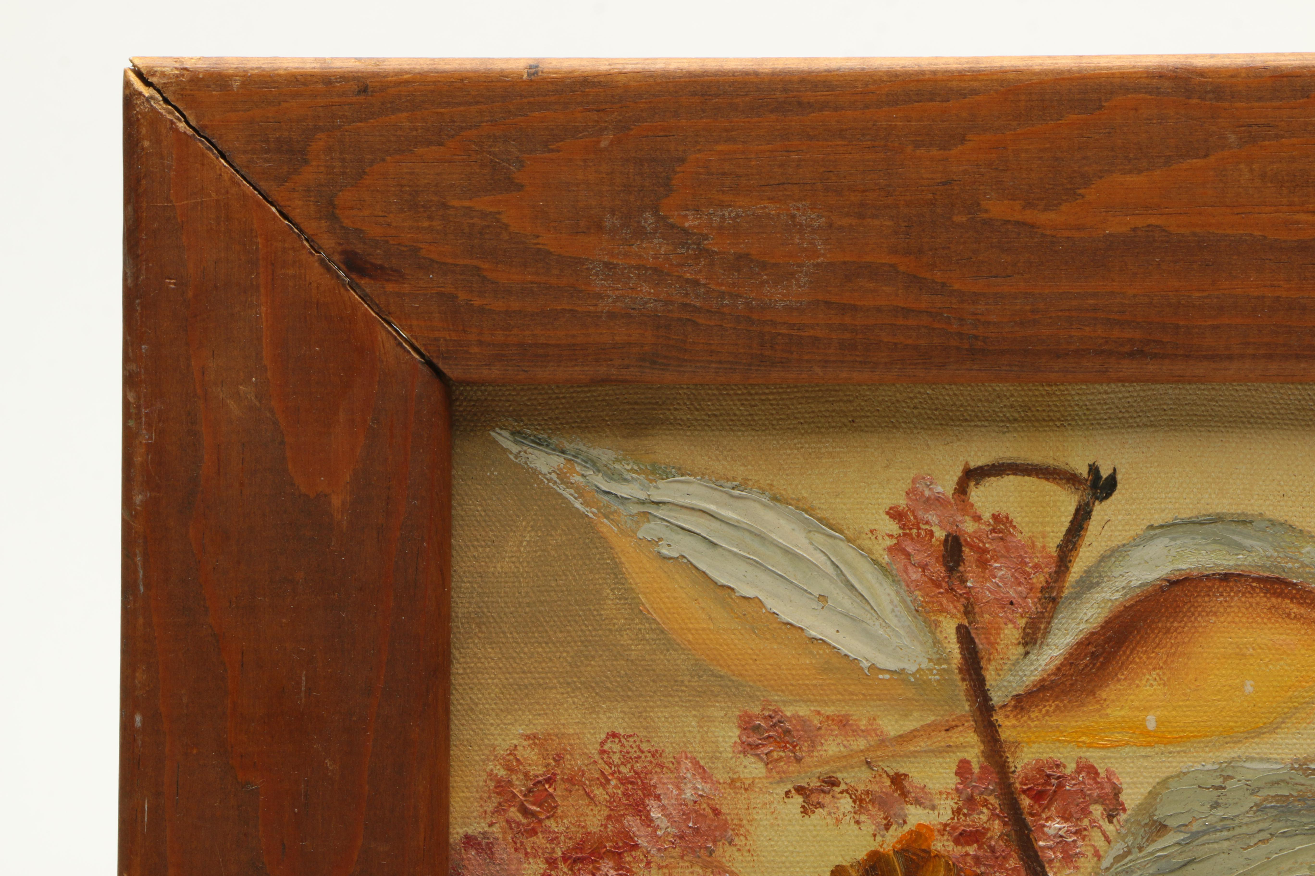 Joan Bohlander Oil Painting on Canvas of a Still Life with Apples