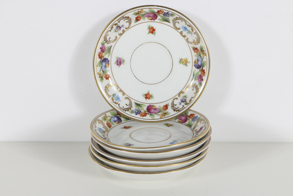 Schumann Porcelain Demitasse Cups and Saucers Service for Six