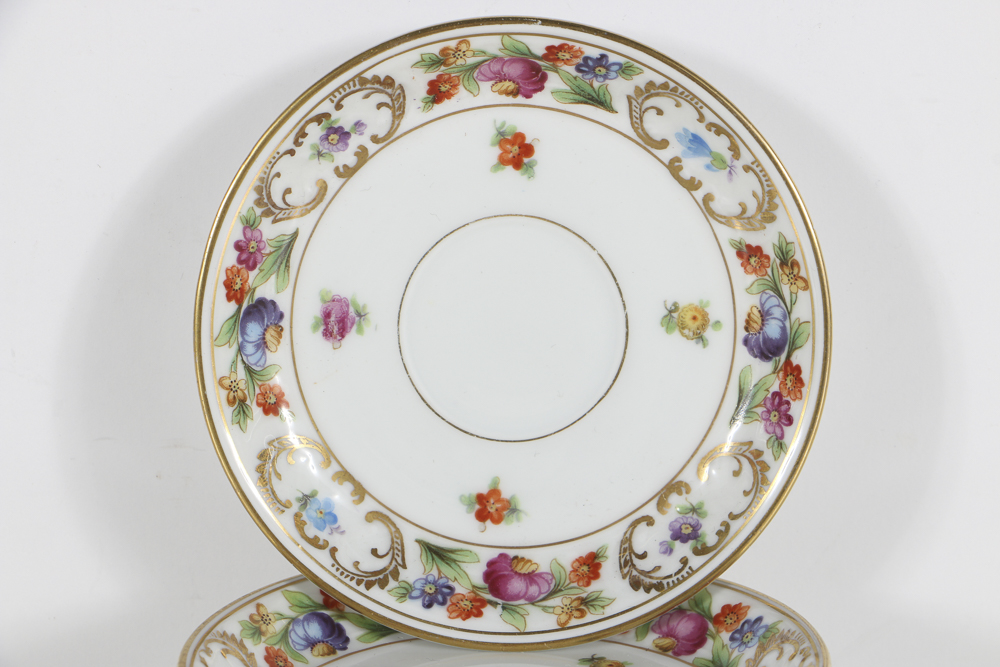 Schumann Porcelain Demitasse Cups and Saucers Service for Six