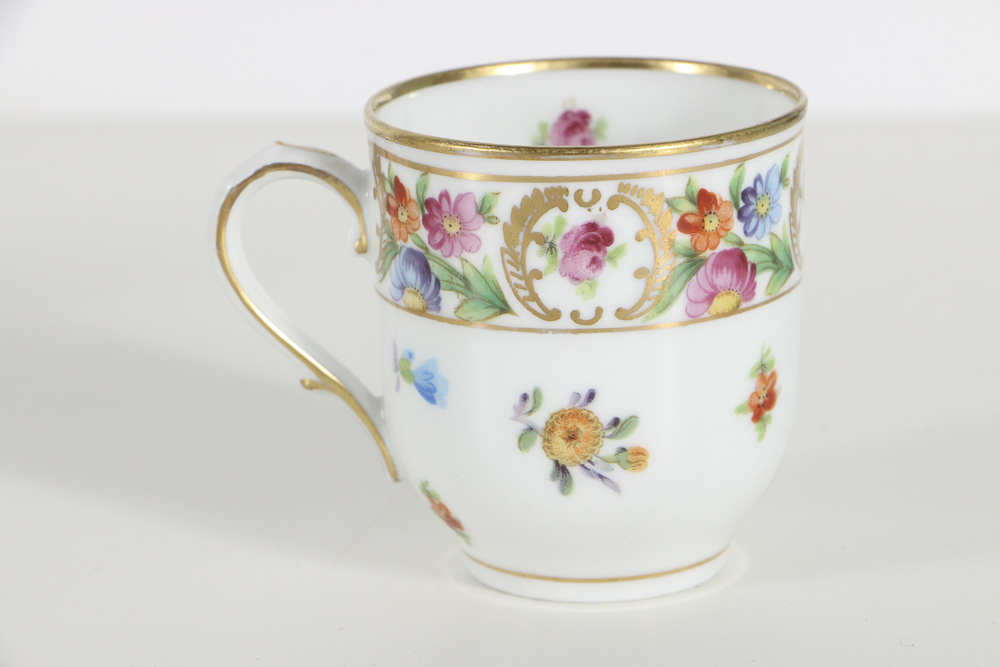 Schumann Porcelain Demitasse Cups and Saucers Service for Six