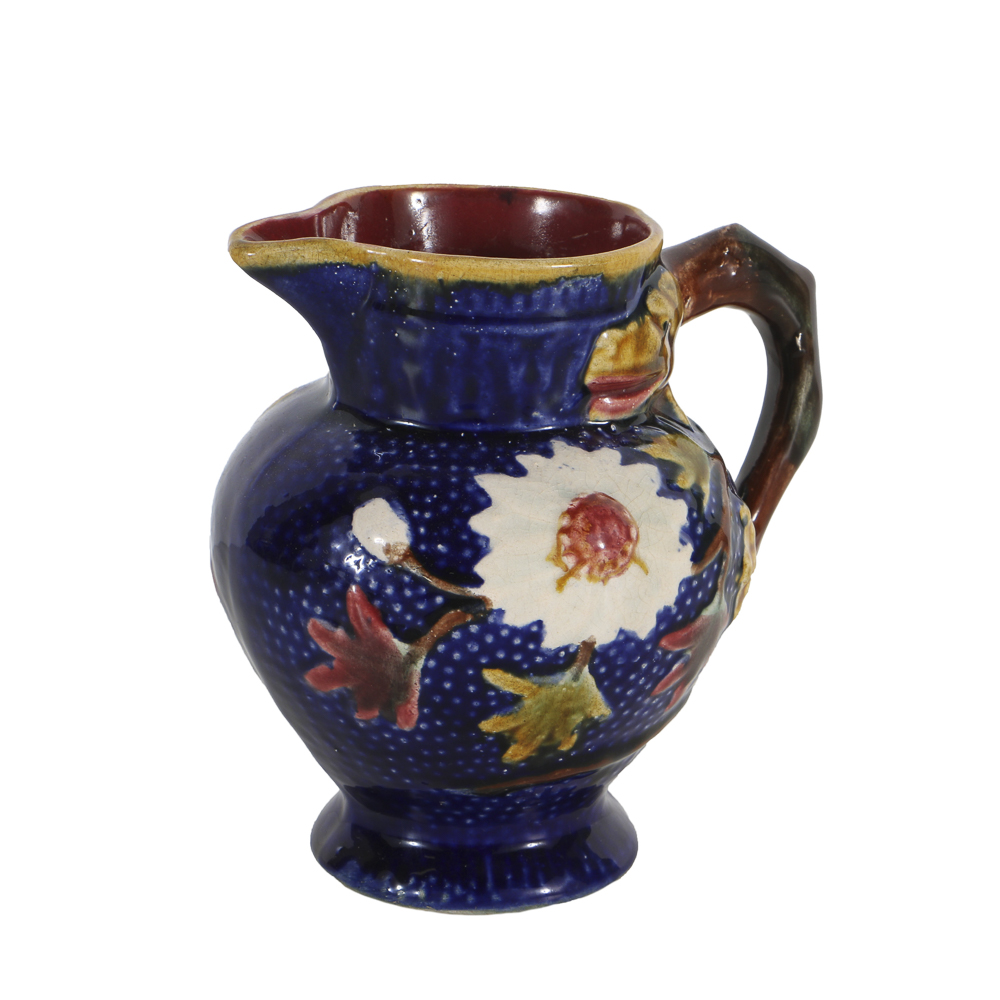 19th-Century English Majolica Pitcher