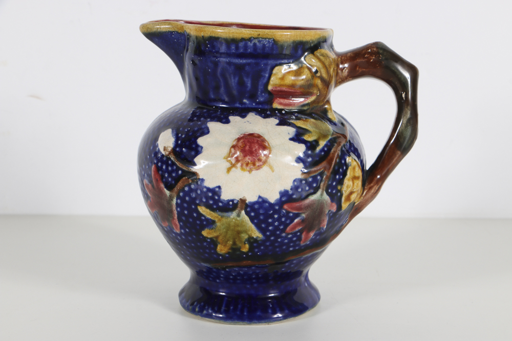 19th-Century English Majolica Pitcher