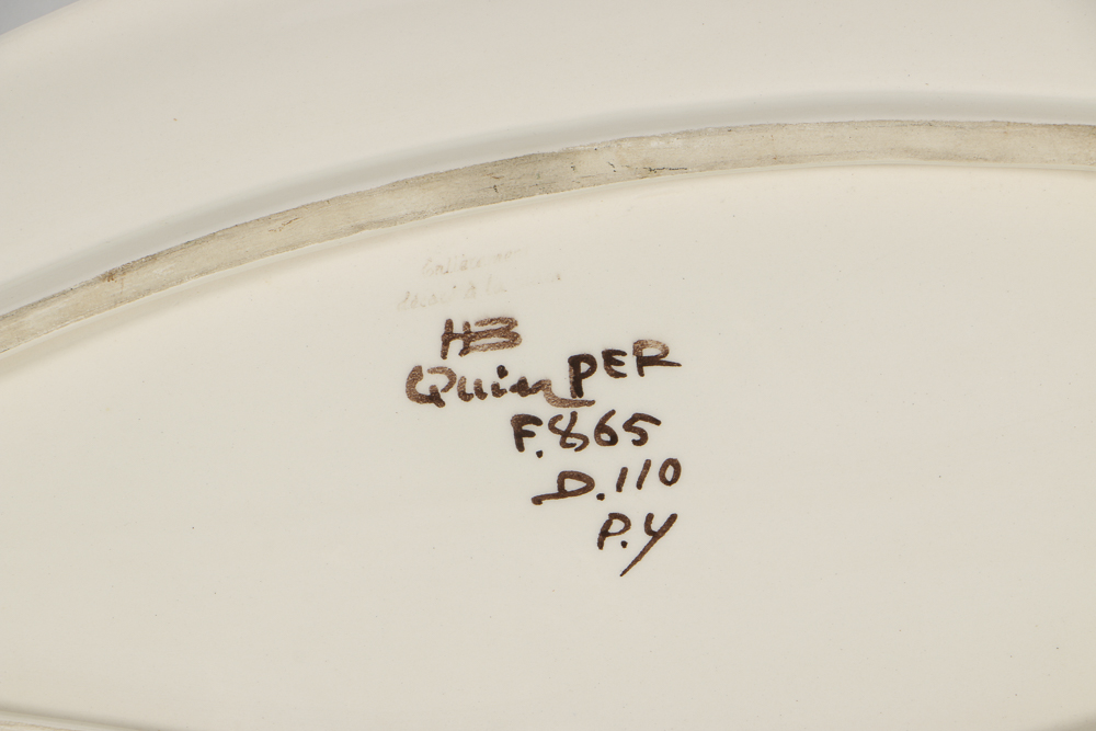 Henriot Quimper Faience Fish Console Bowl