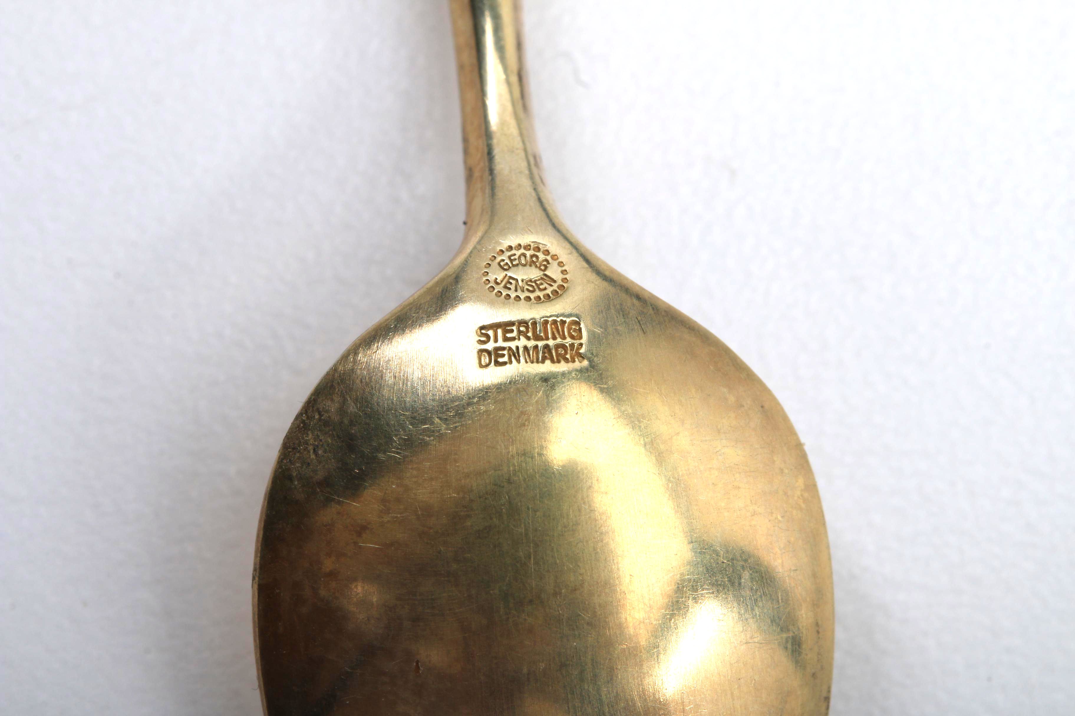 Sterling Silver Enameled Flatware Featuring Georg Jensen