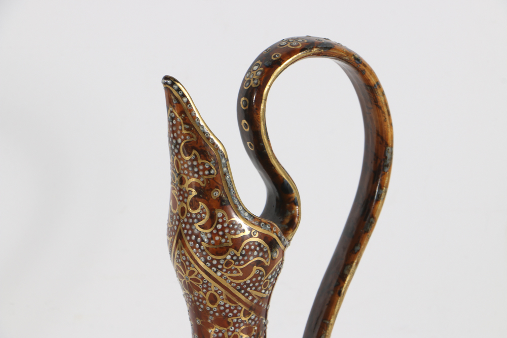 19th-Century Fischer J. Reticulated and Embossed Ewer