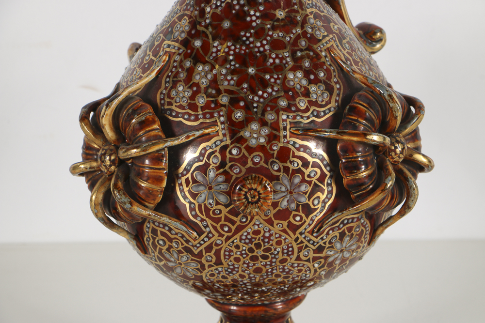 19th-Century Fischer J. Reticulated and Embossed Ewer