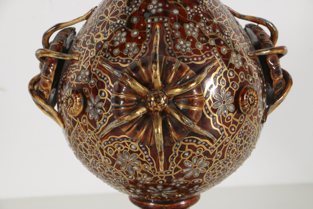 19th-Century Fischer J. Reticulated and Embossed Ewer