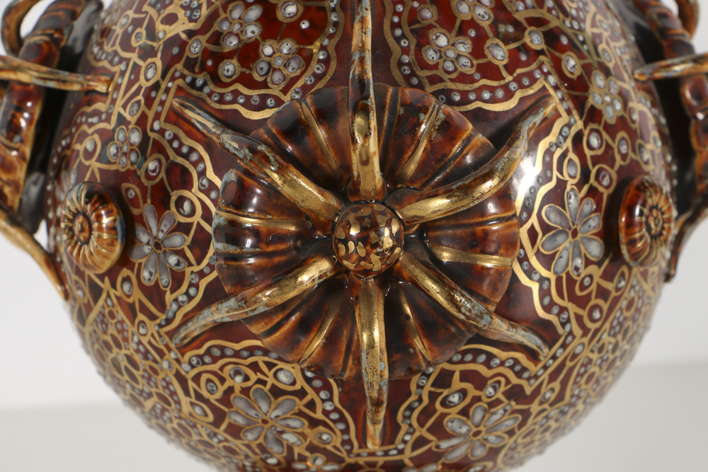 19th-Century Fischer J. Reticulated and Embossed Ewer