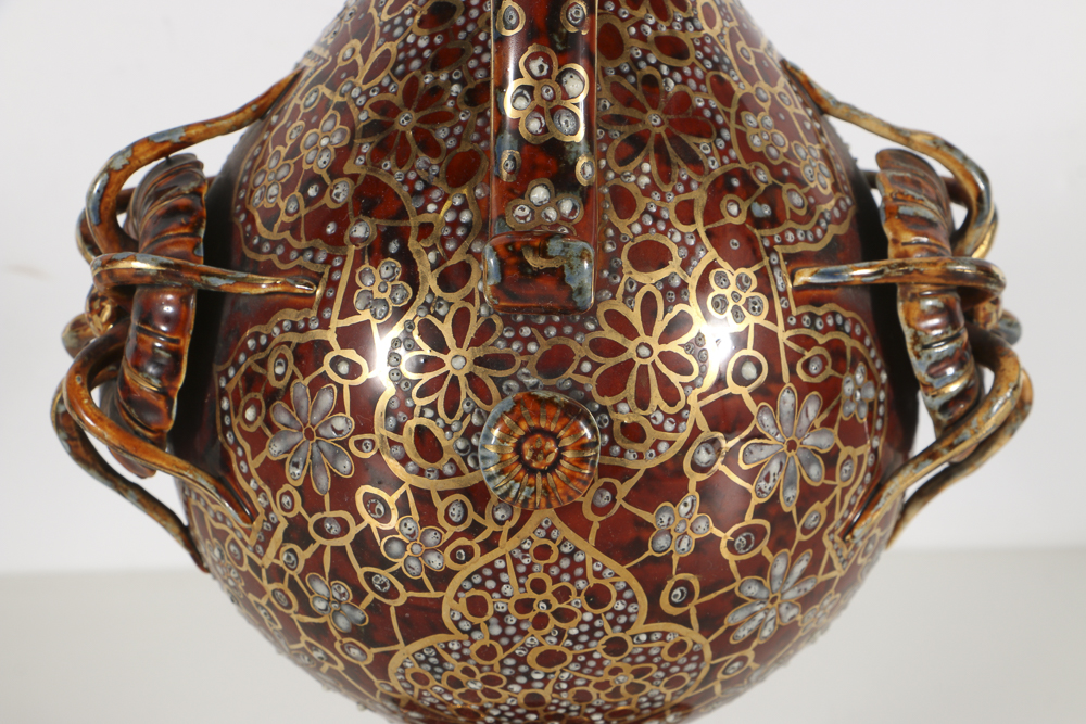 19th-Century Fischer J. Reticulated and Embossed Ewer