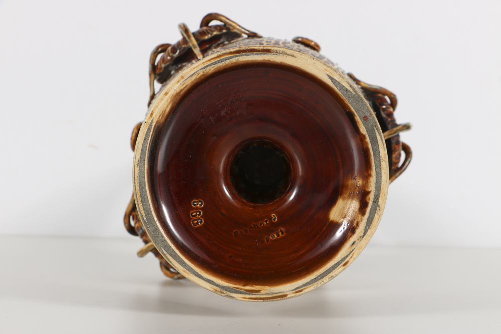 19th-Century Fischer J. Reticulated and Embossed Ewer