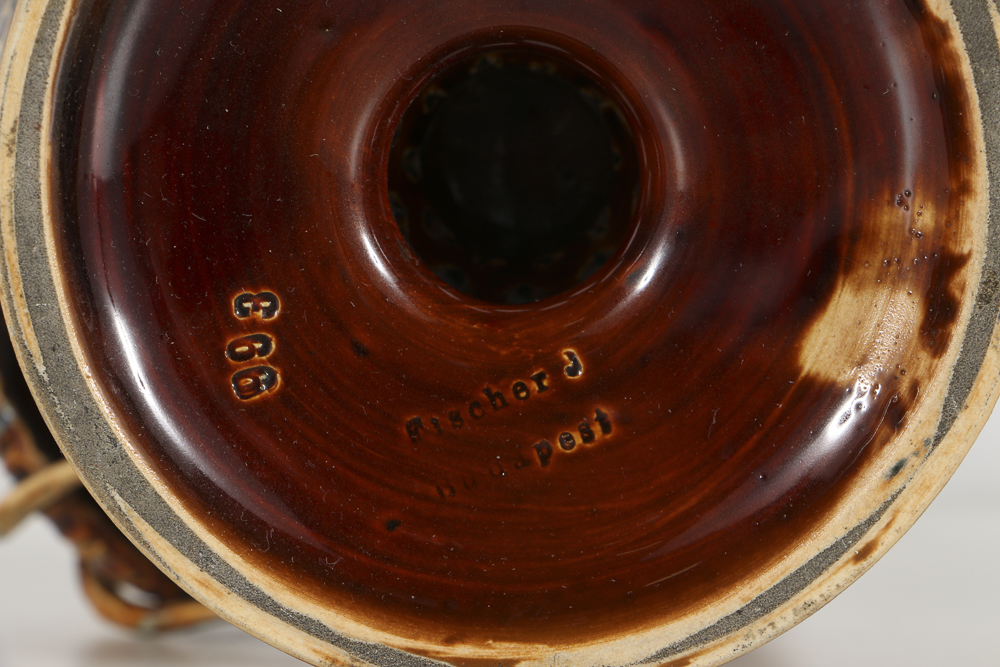 19th-Century Fischer J. Reticulated and Embossed Ewer