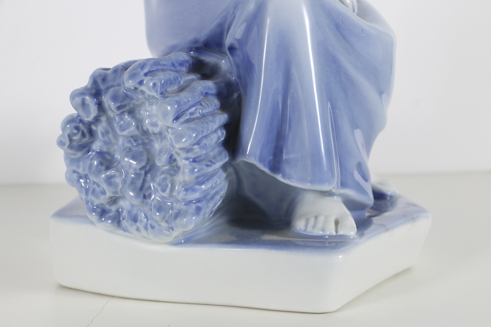 Zsolnay Ceramic Woman Figurine Designed by Sinkó András