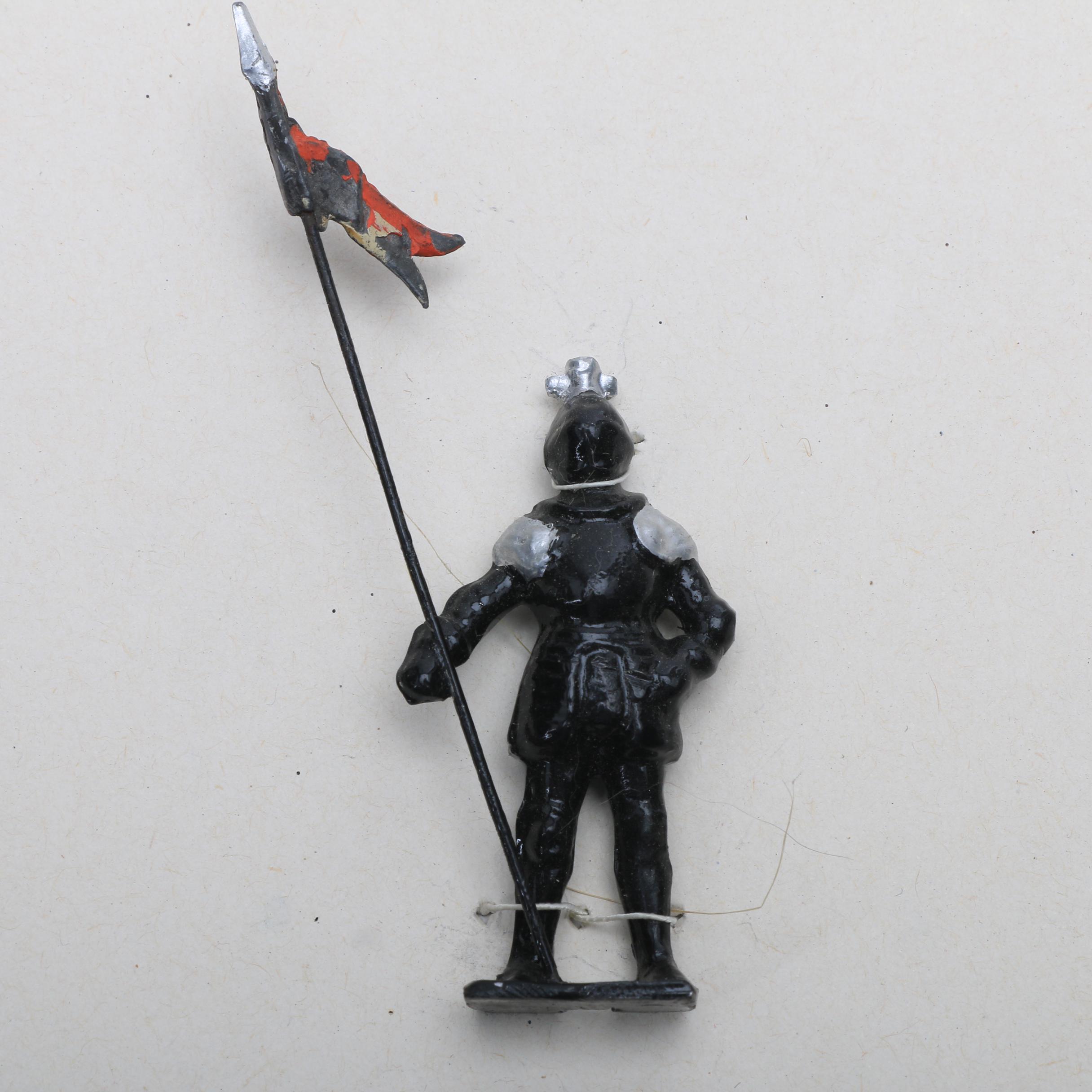 Antique Painted Lead Knight Figures
